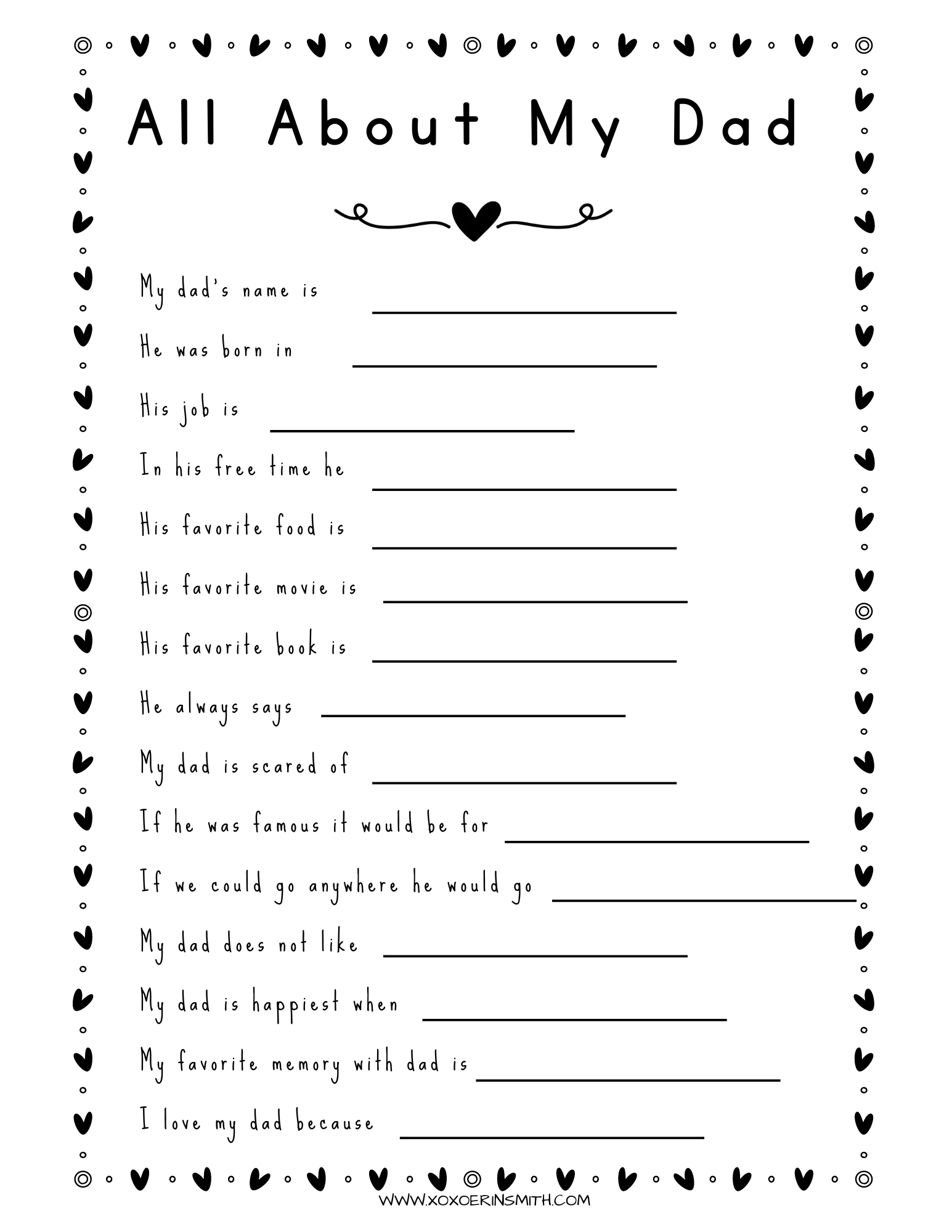Free Printable Our Father Worksheet