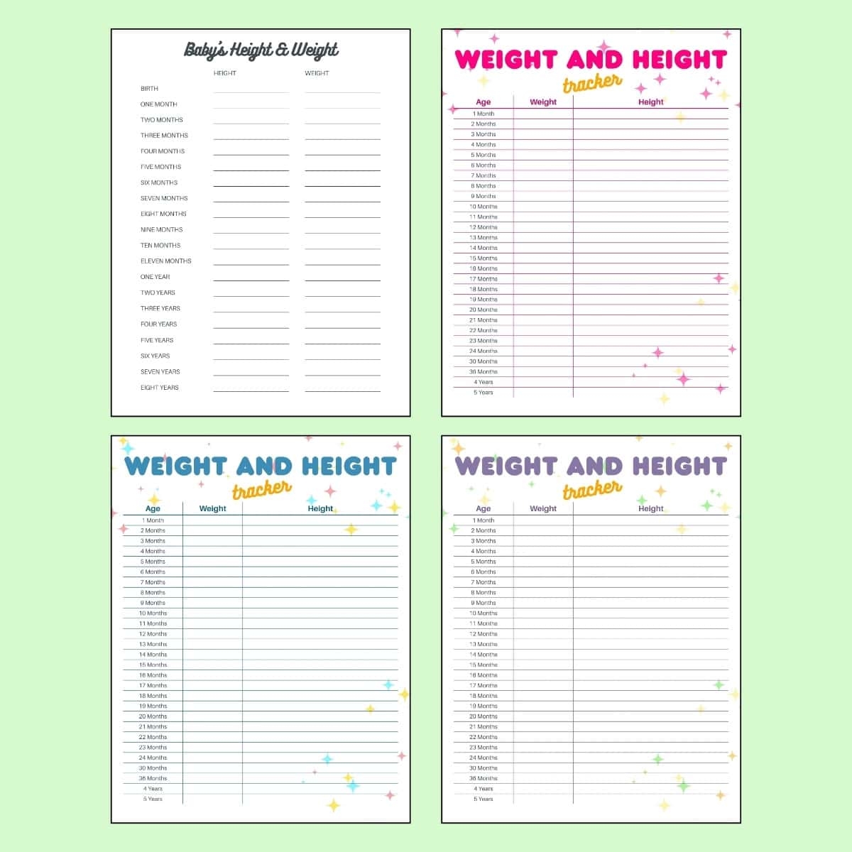 Printable Children's Height Chart