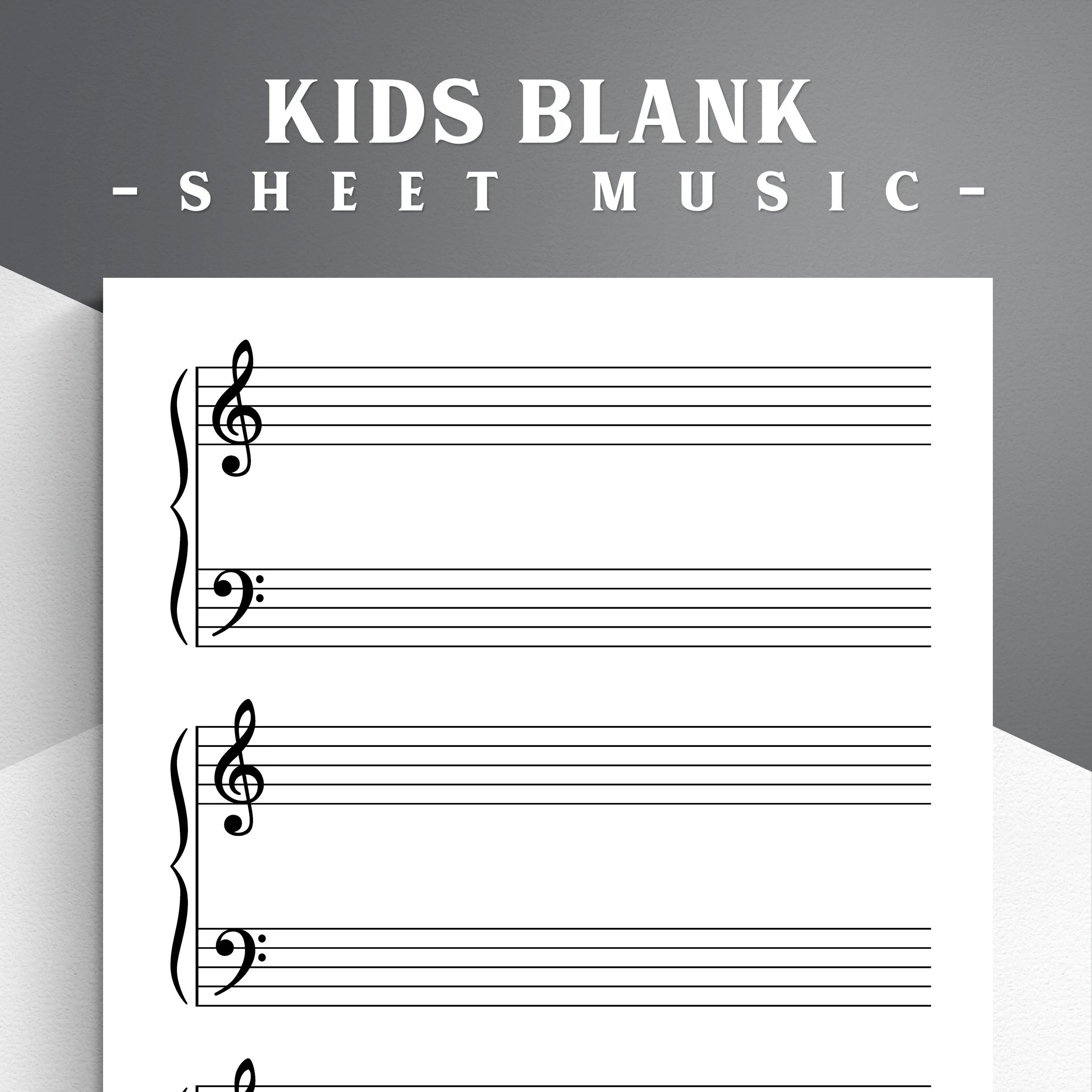 Kids Printable Piano Sheet Music For Letter a4 Blank Sheet Music 