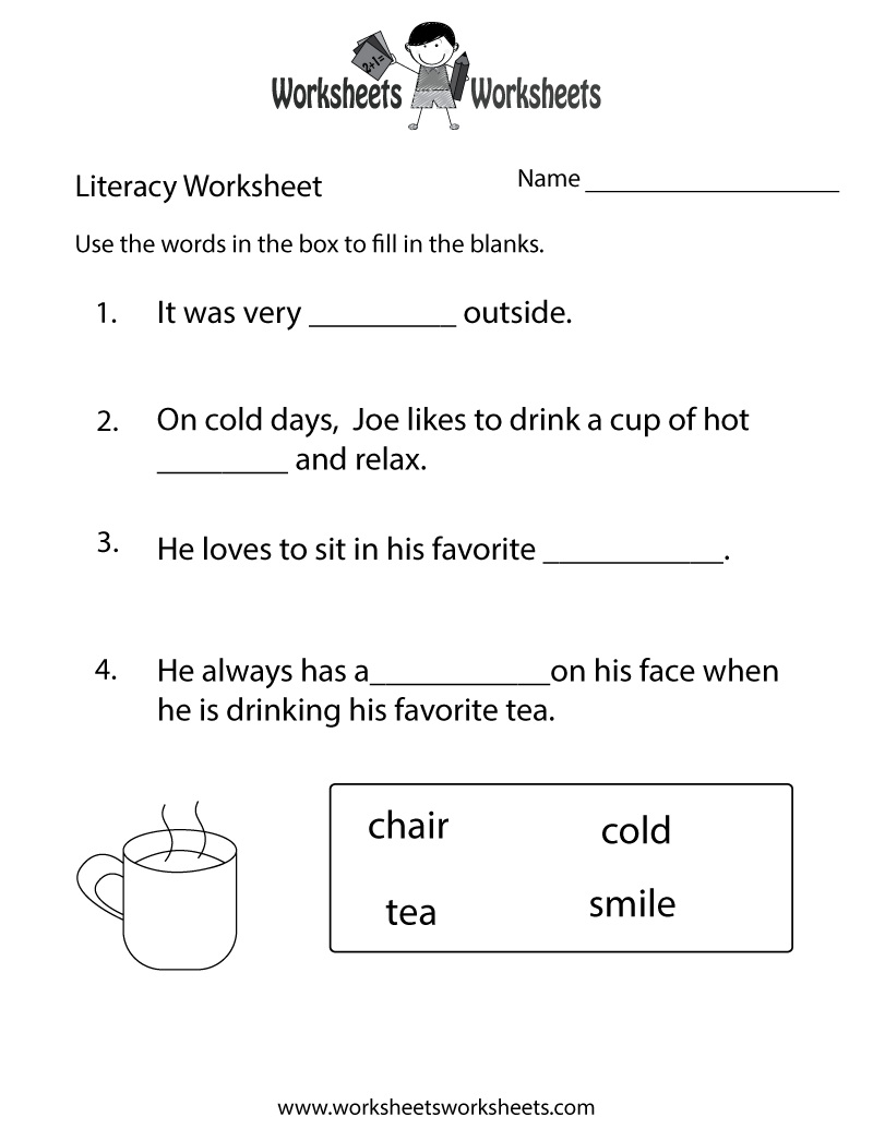 Kindergarten Literacy Worksheet Worksheets Worksheets Kindergarten Literacy Worksheet Worksheets Worksheets