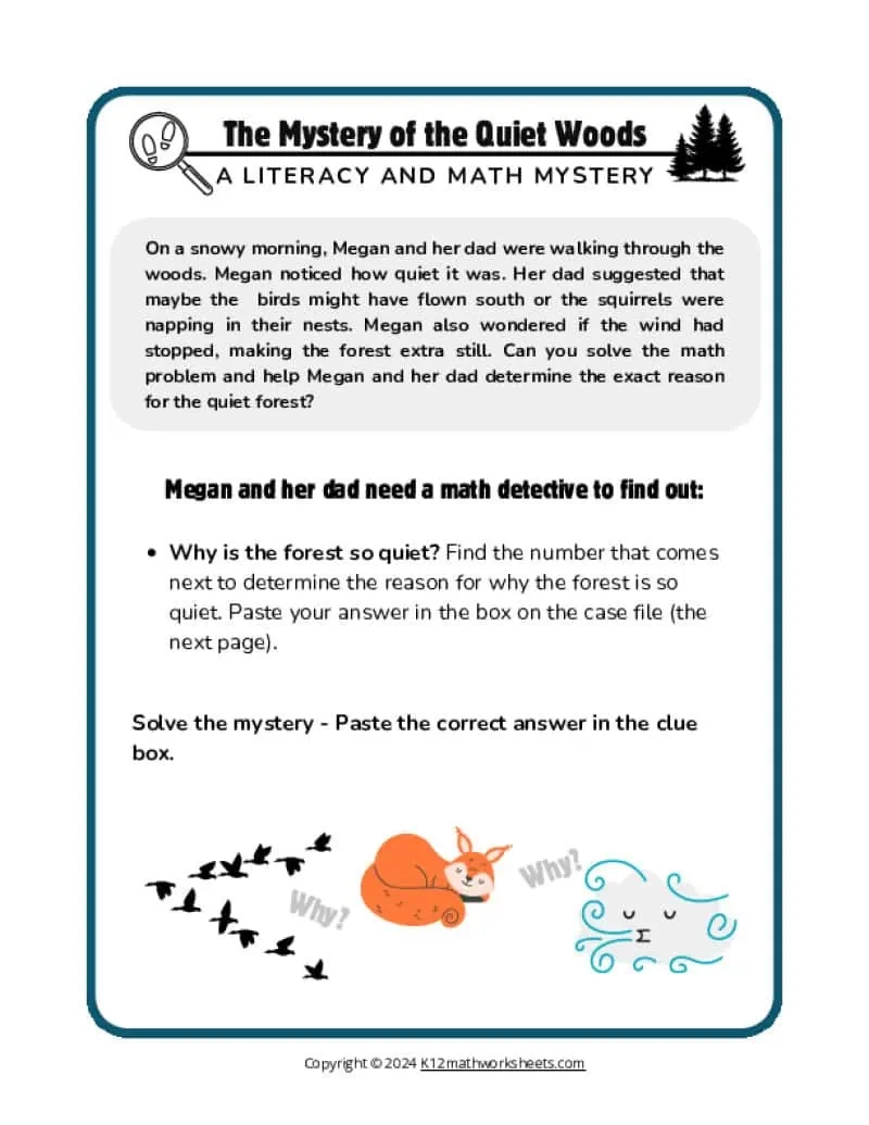 Printable Mystery Worksheets