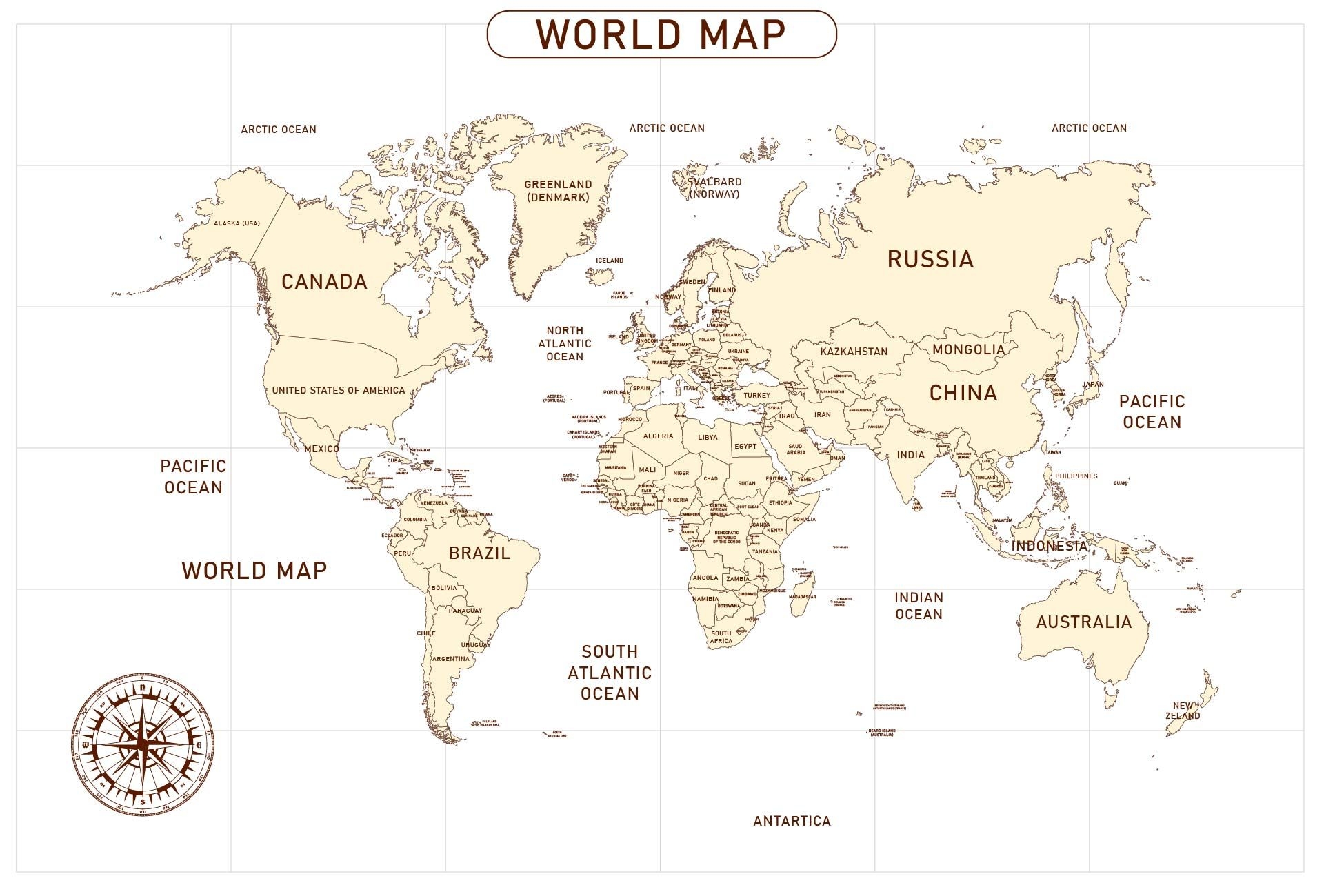 Labeled World Map 10 Free PDF Printables Printablee Worksheets Library