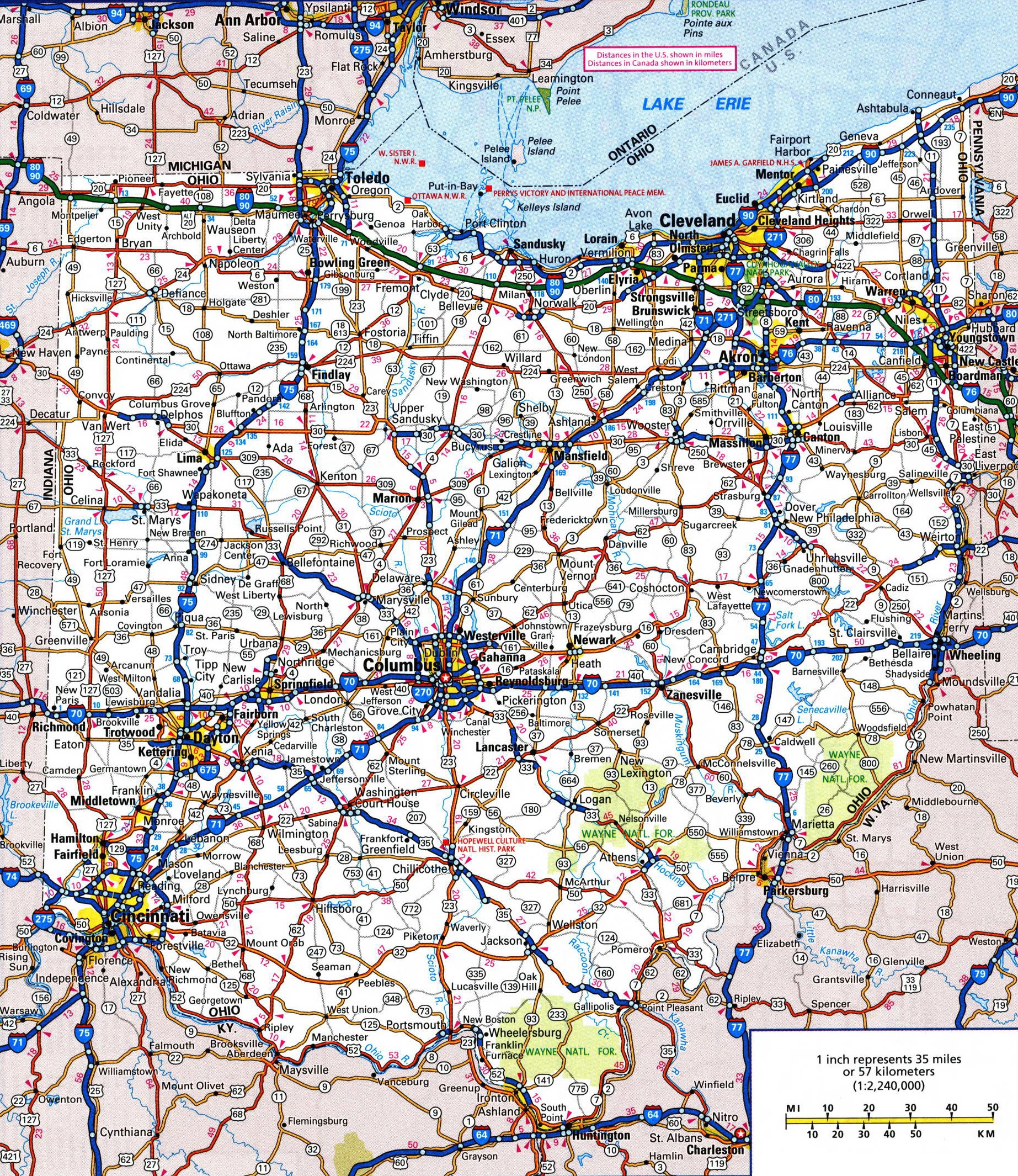Printable Ohio Road Map