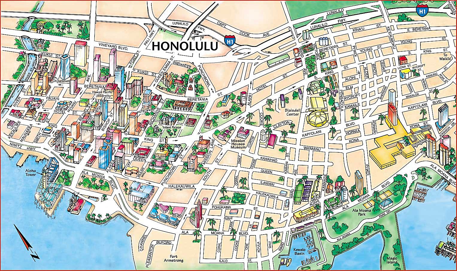 Free Printable Map Of Waikiki