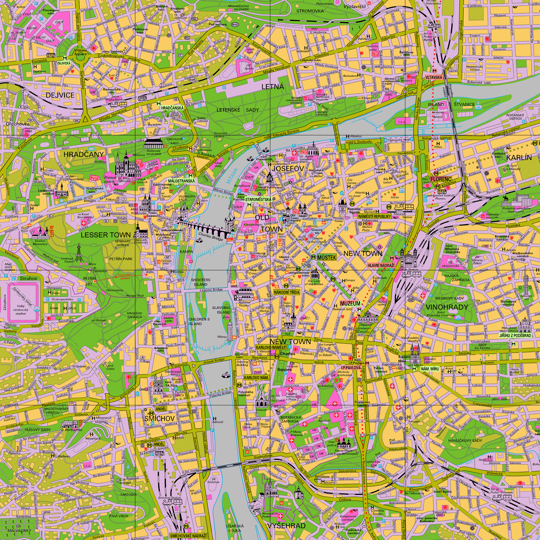 Large Map Of Old Town Square In Prague Information History Prague Experience Large Map Of Old Town Square In Prague Information History Prague Experience