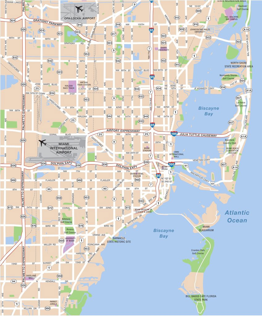 Large Miami Maps For Free Download And Print High Resolution And Detailed Maps