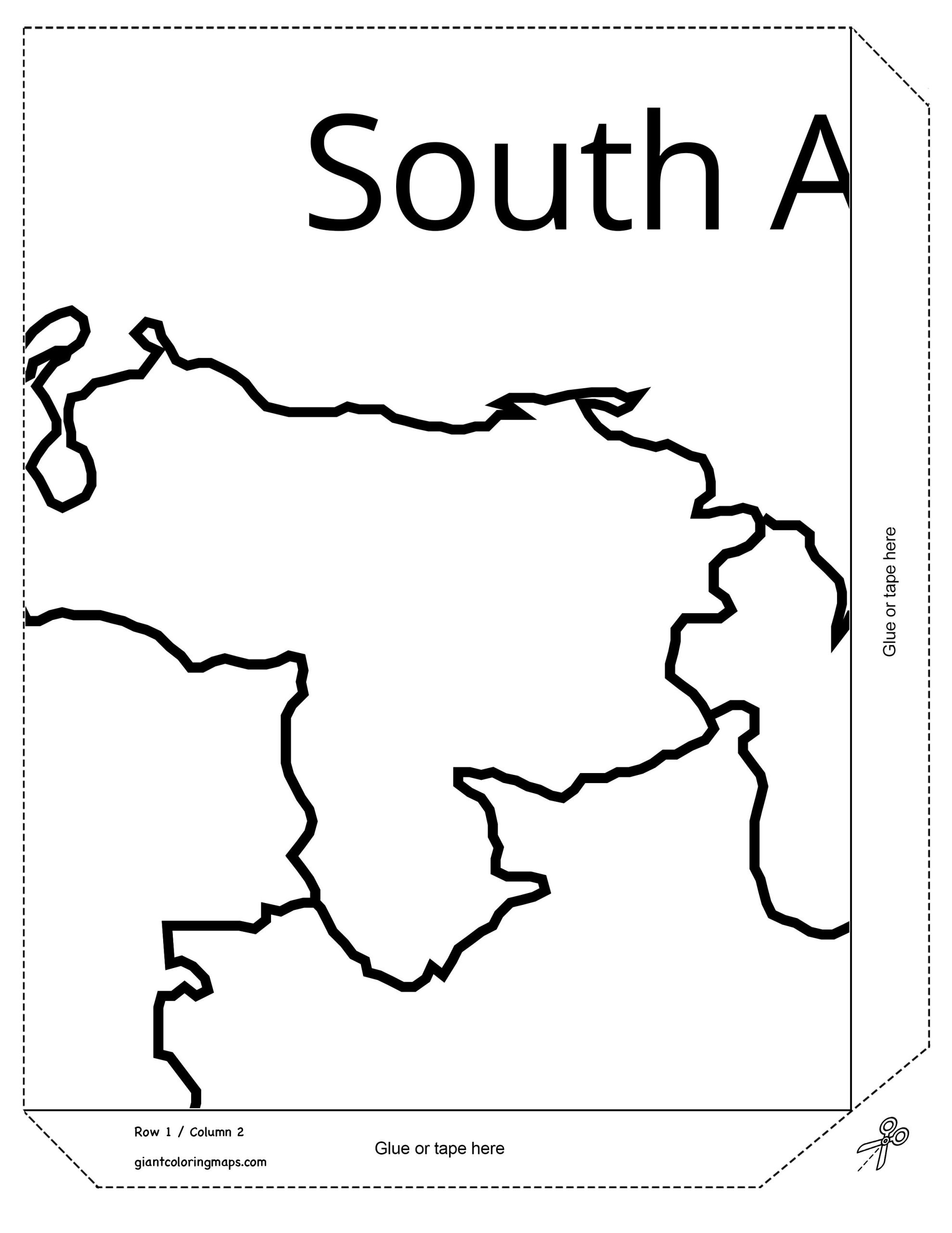 Blank Printable South America Map