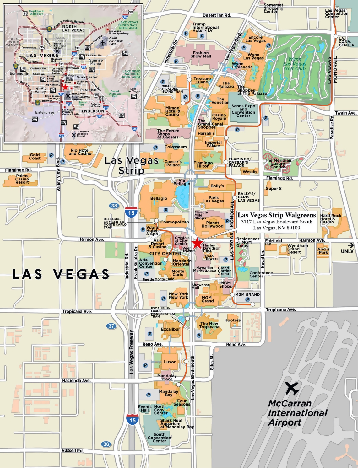Las Vegas Tourist Map Printable