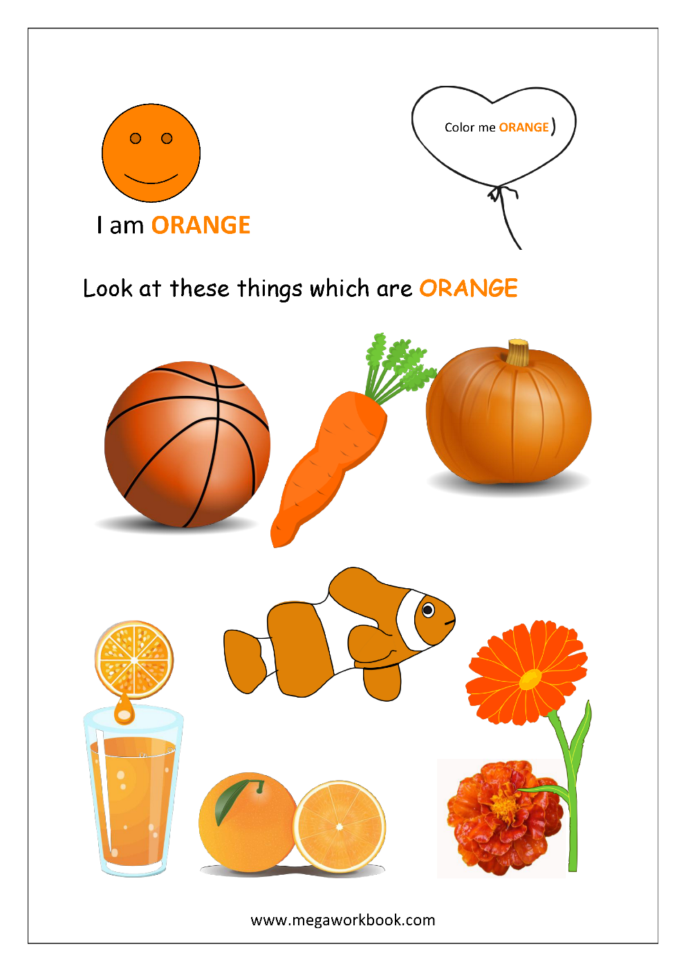 Learn Colors Learn Colors For Kids Learning Colors For Toddler Learn Colors Baby Learn Basic Colors Free Printables Red Things Blue Things Green Things Yellow Things Purple Things Orange