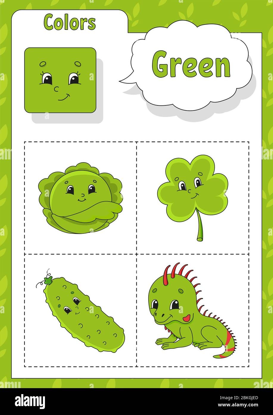 Printable Color Green Worksheets For Preschool