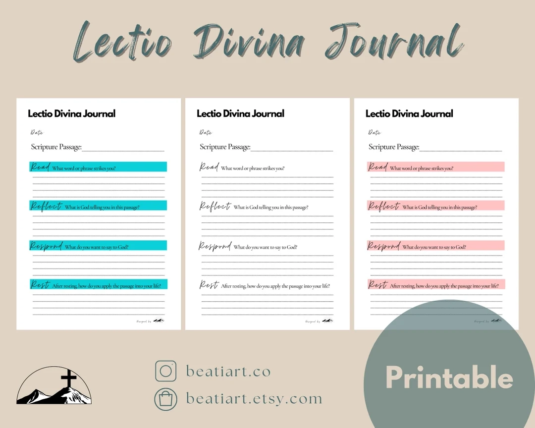 Printable Lectio Divina Worksheet