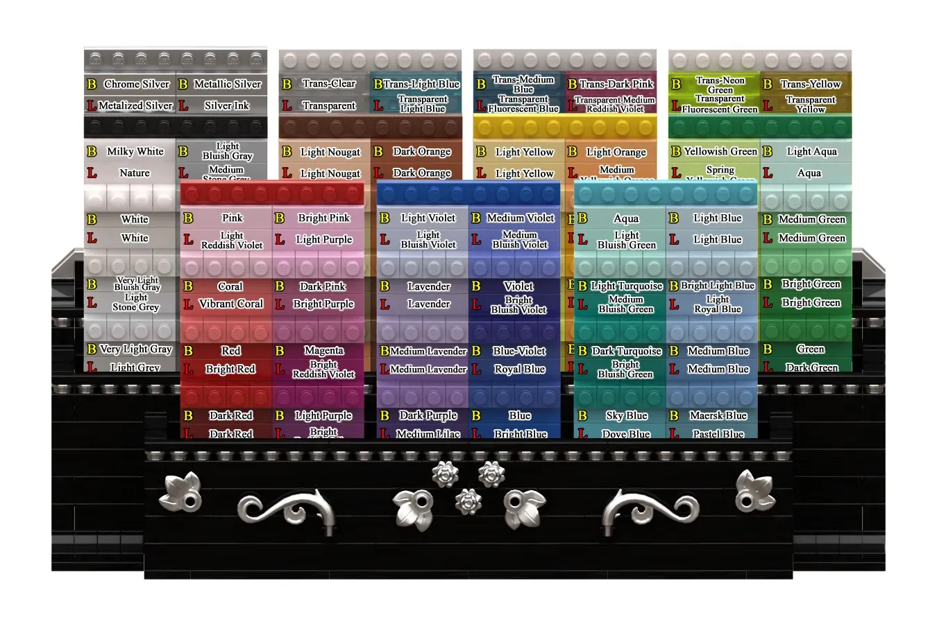 LEGO IDEAS Lego Color Chart Cards LEGO IDEAS Lego Color Chart Cards