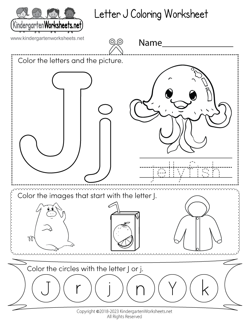 Free Printable Letter J Worksheets