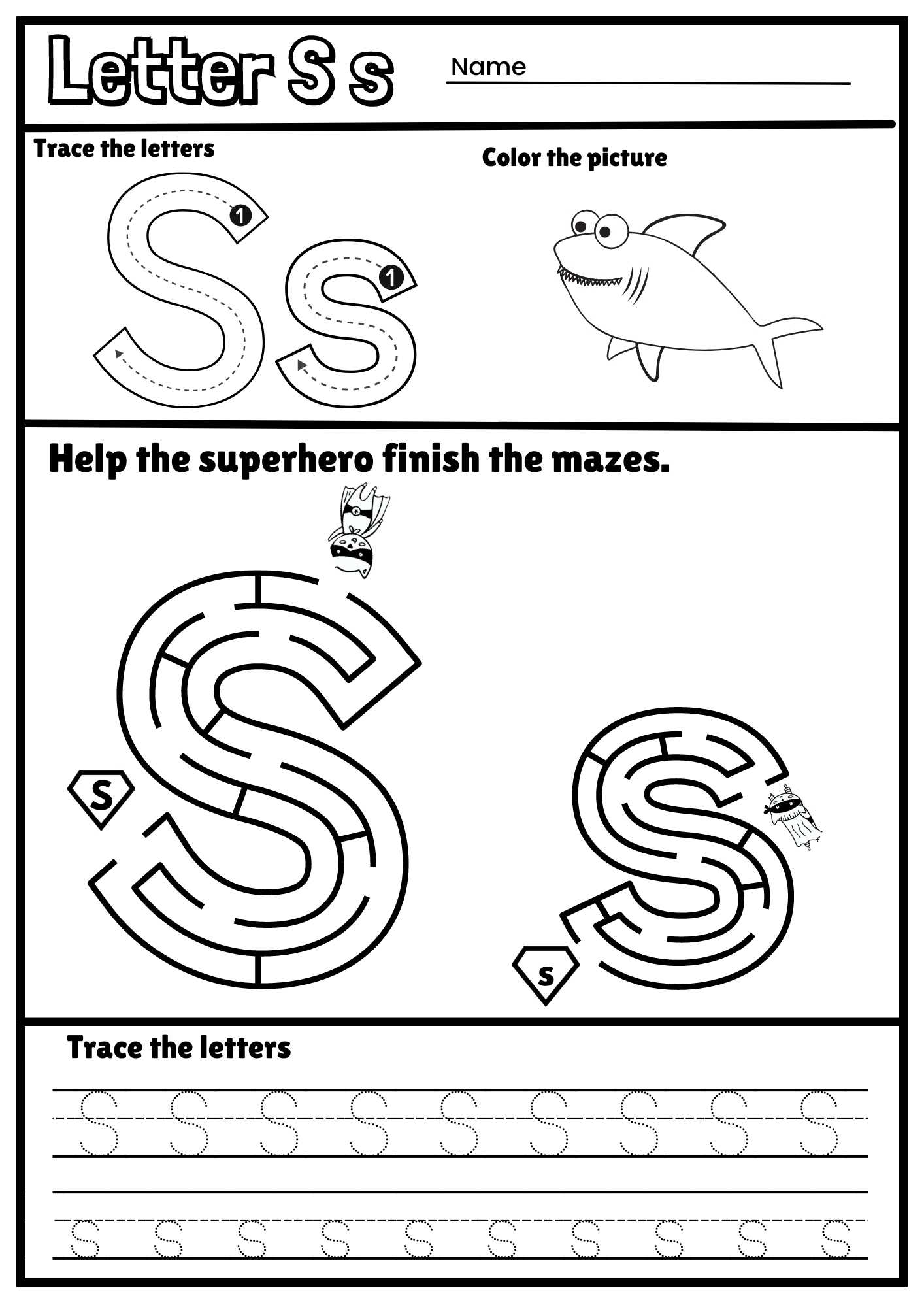 Letter S Worksheets Free Printables