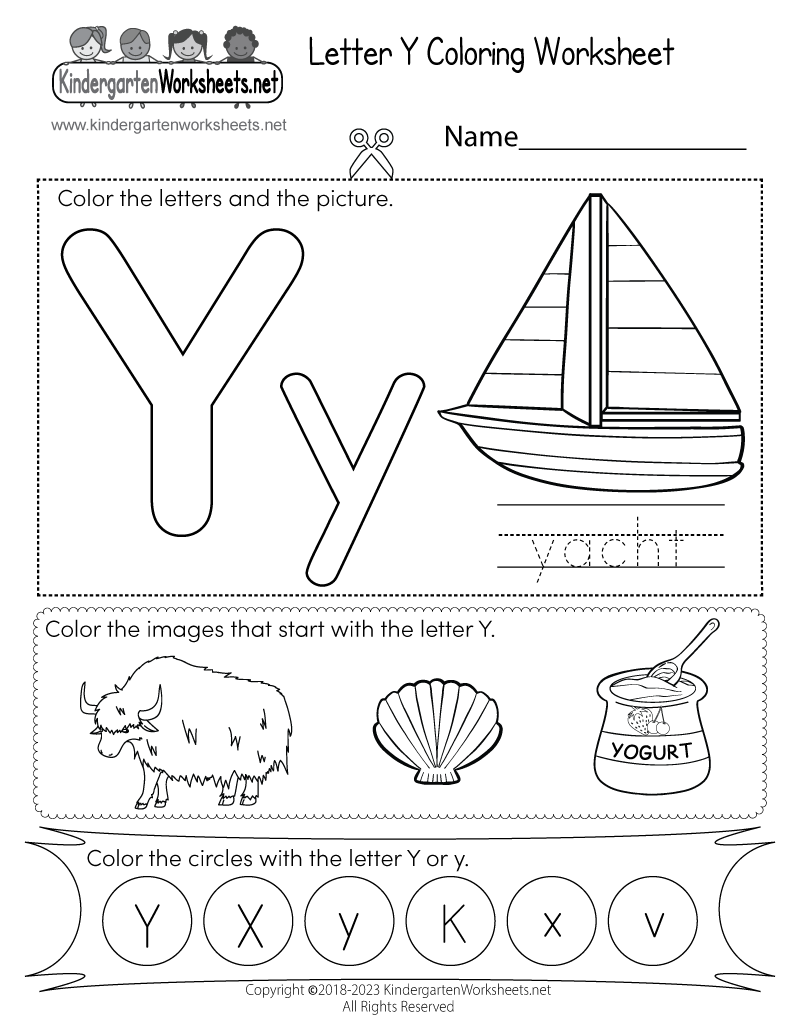 Letter Y Worksheets Printable