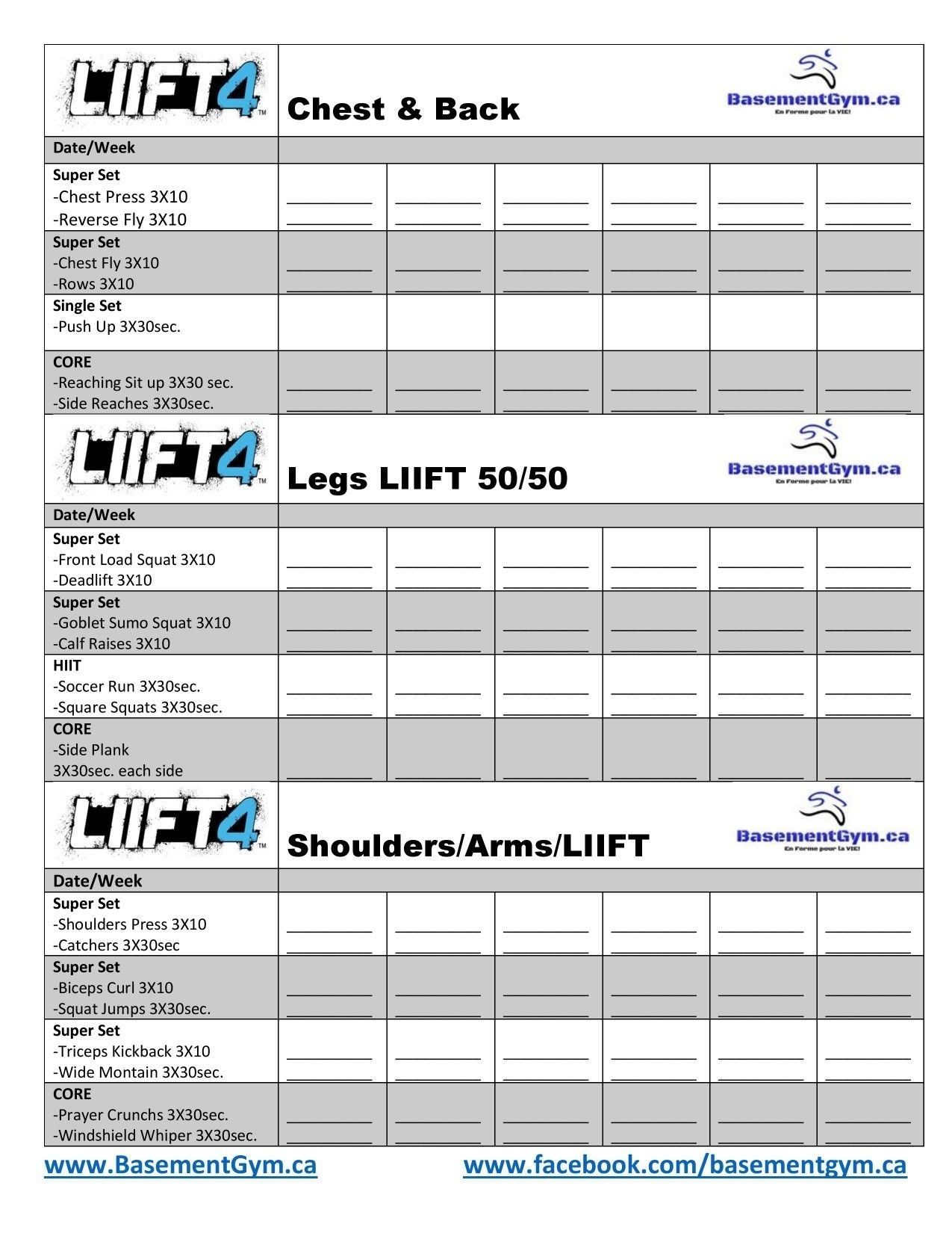 Pdf Printable Liift4 Tracker Sheet