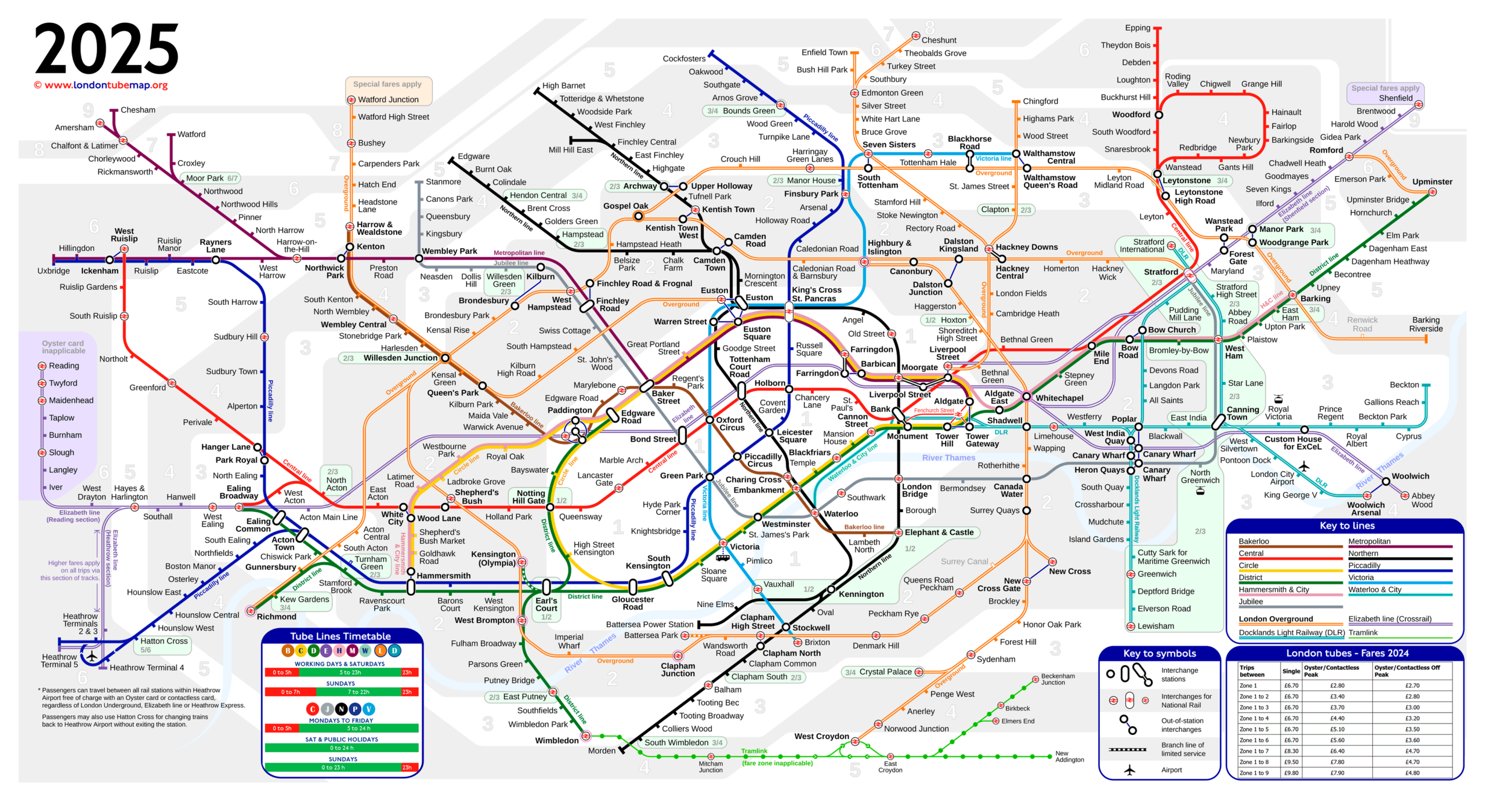 London Tube Map Updated 2025