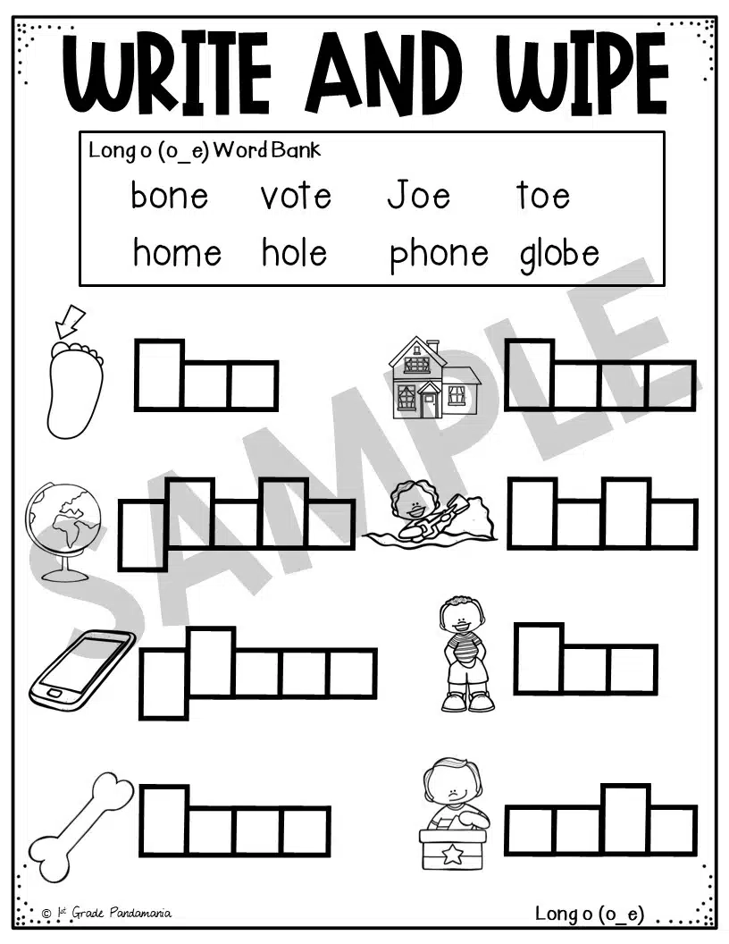 Long O Worksheets Phonics Activities 1st Grade Pandamania