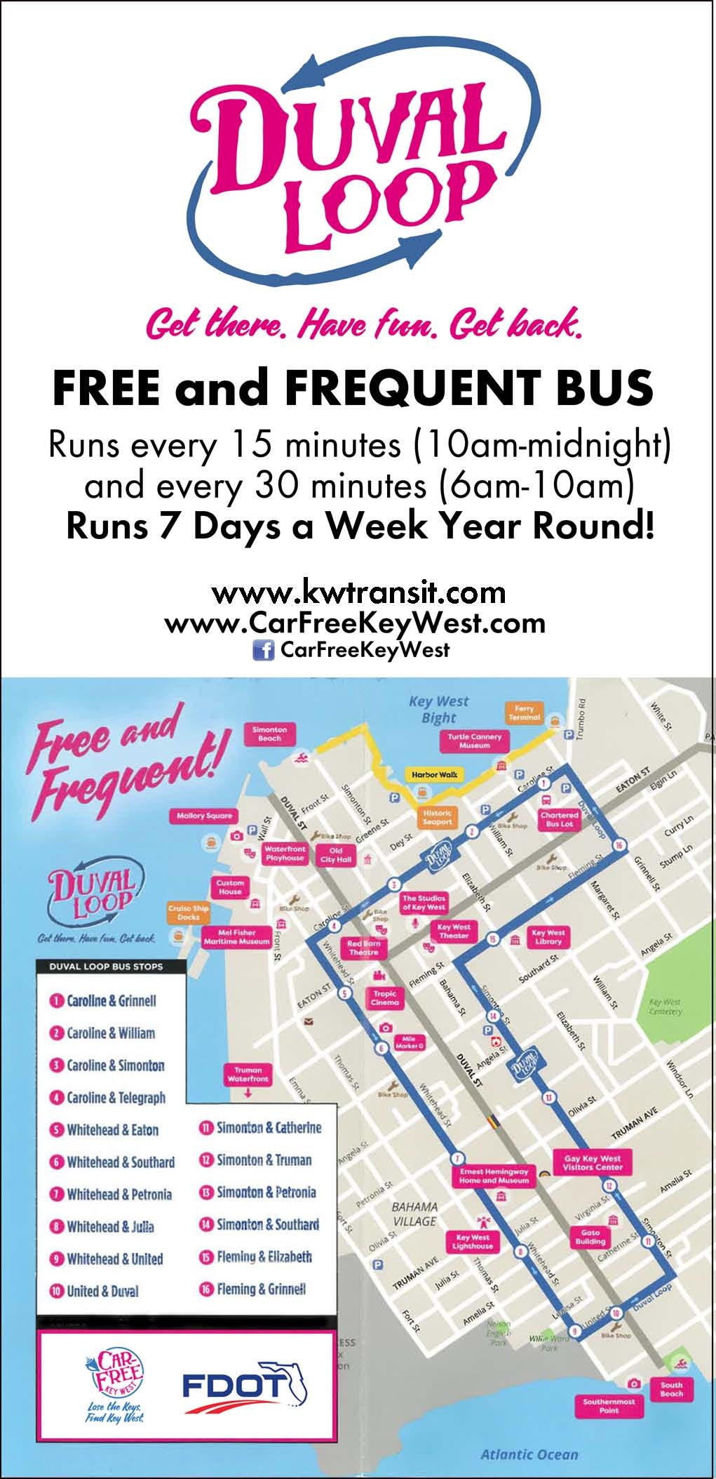 Duval Loop Printable Map