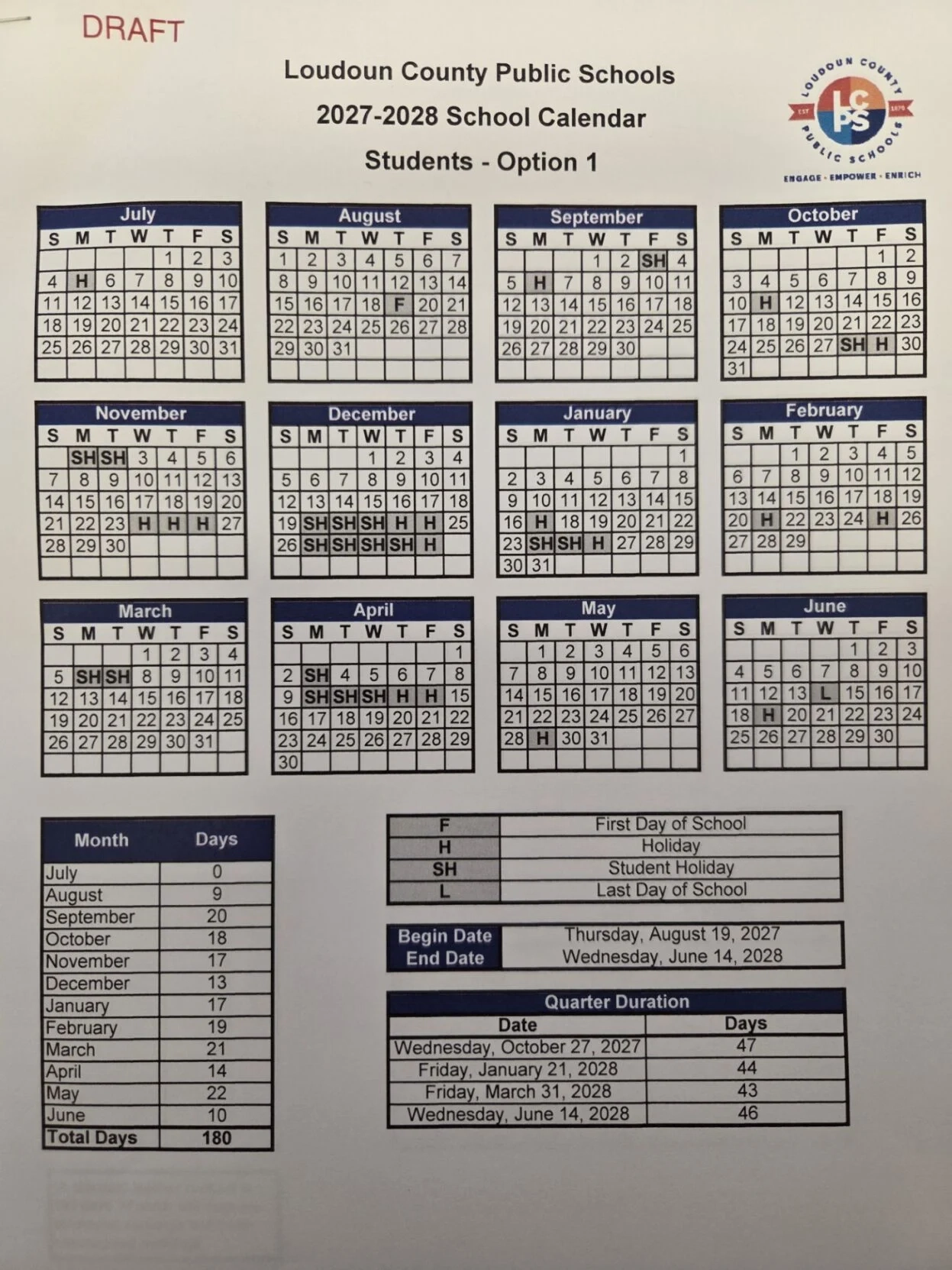 Loudoun School Board Approves Calendar For 2027 28 School Year Education Loudountimes