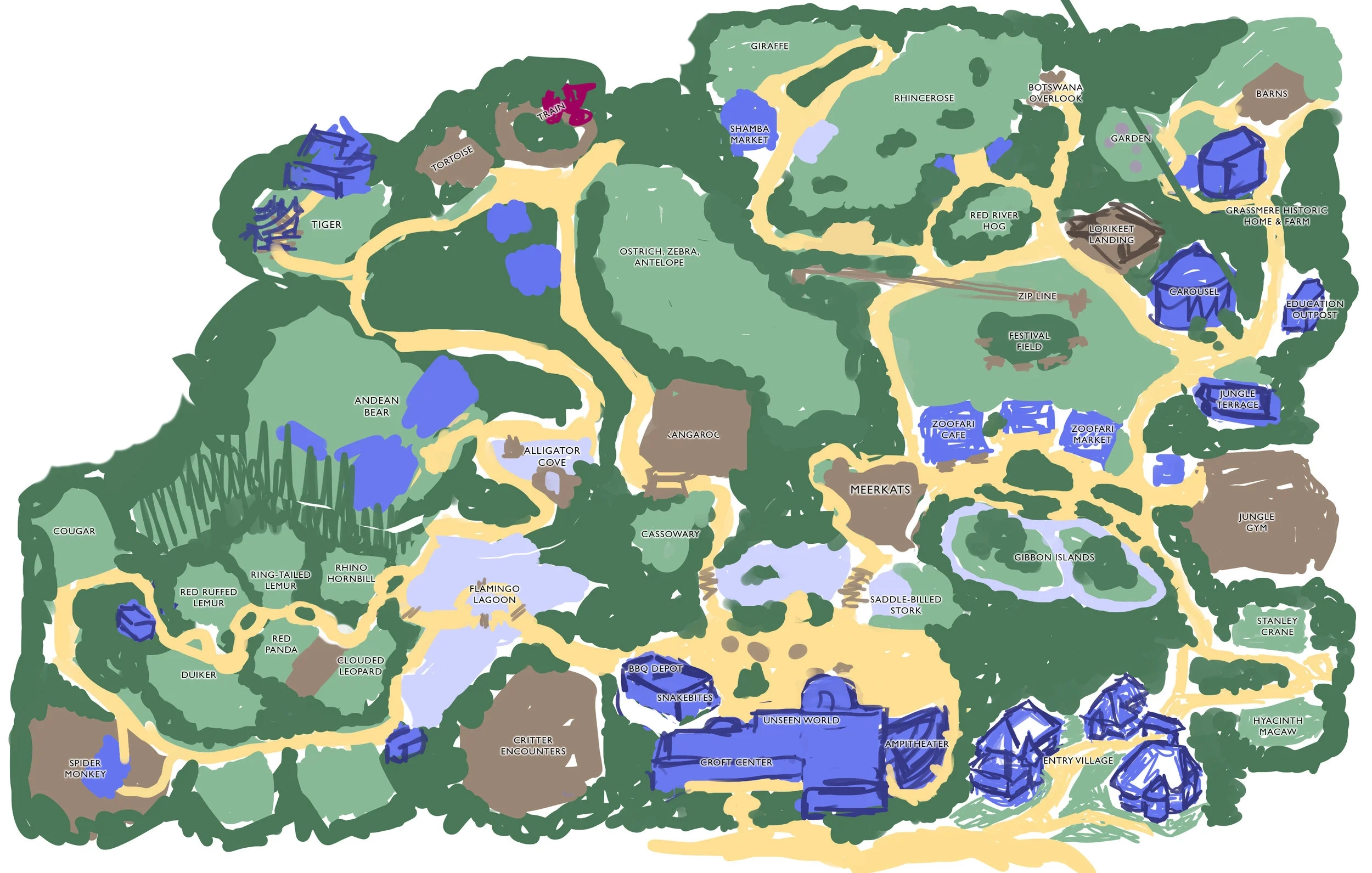 Making The Nashville Zoo Map Carden Illustration Making The Nashville Zoo Map Carden Illustration