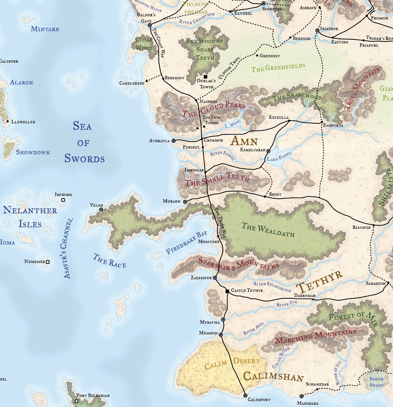 Printable Map Of Faerun