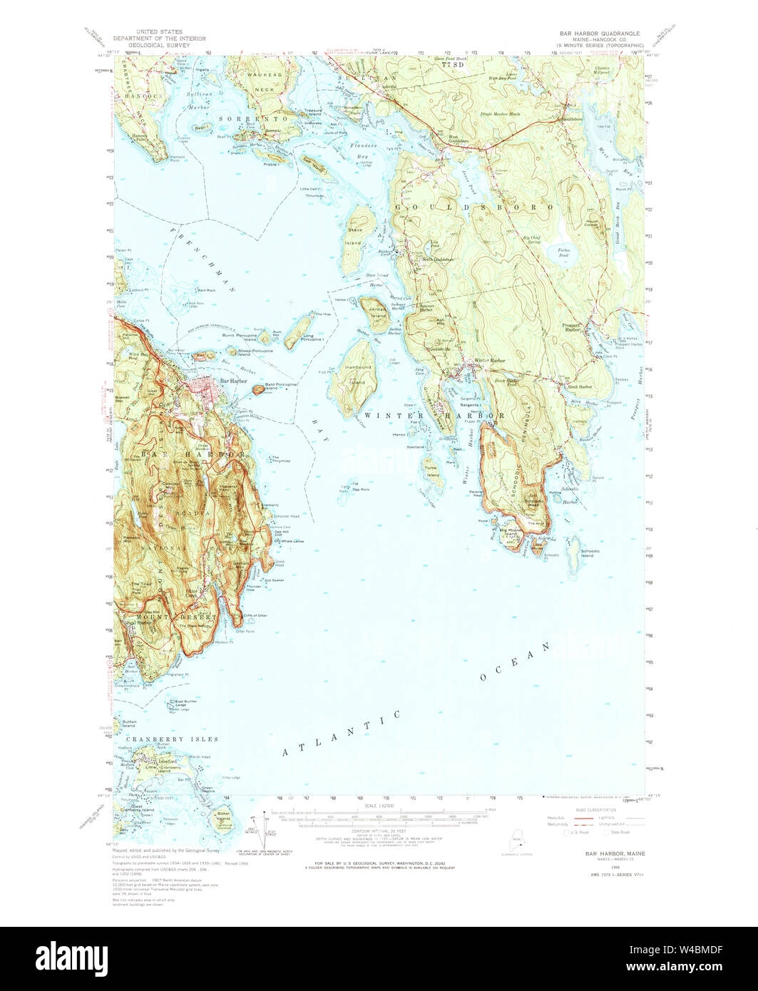 Printable Map Of Bar Harbor Maine