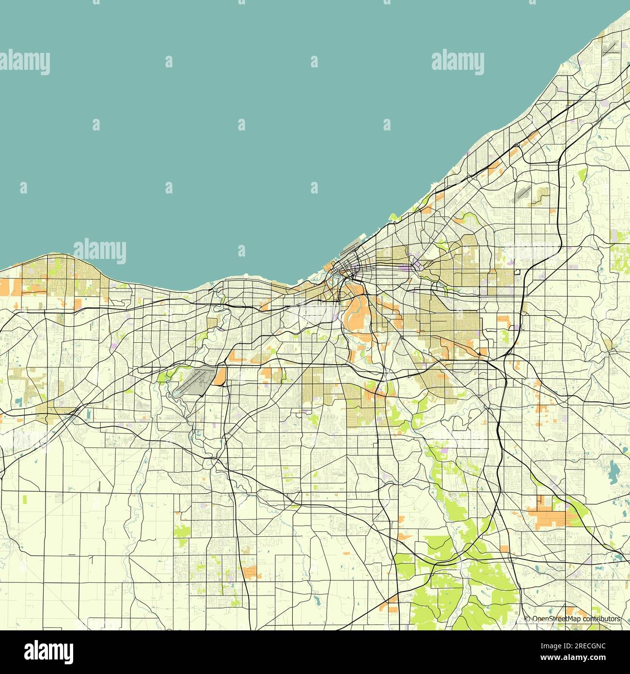 Map Of Cleveland Hi res Stock Photography And Images Alamy