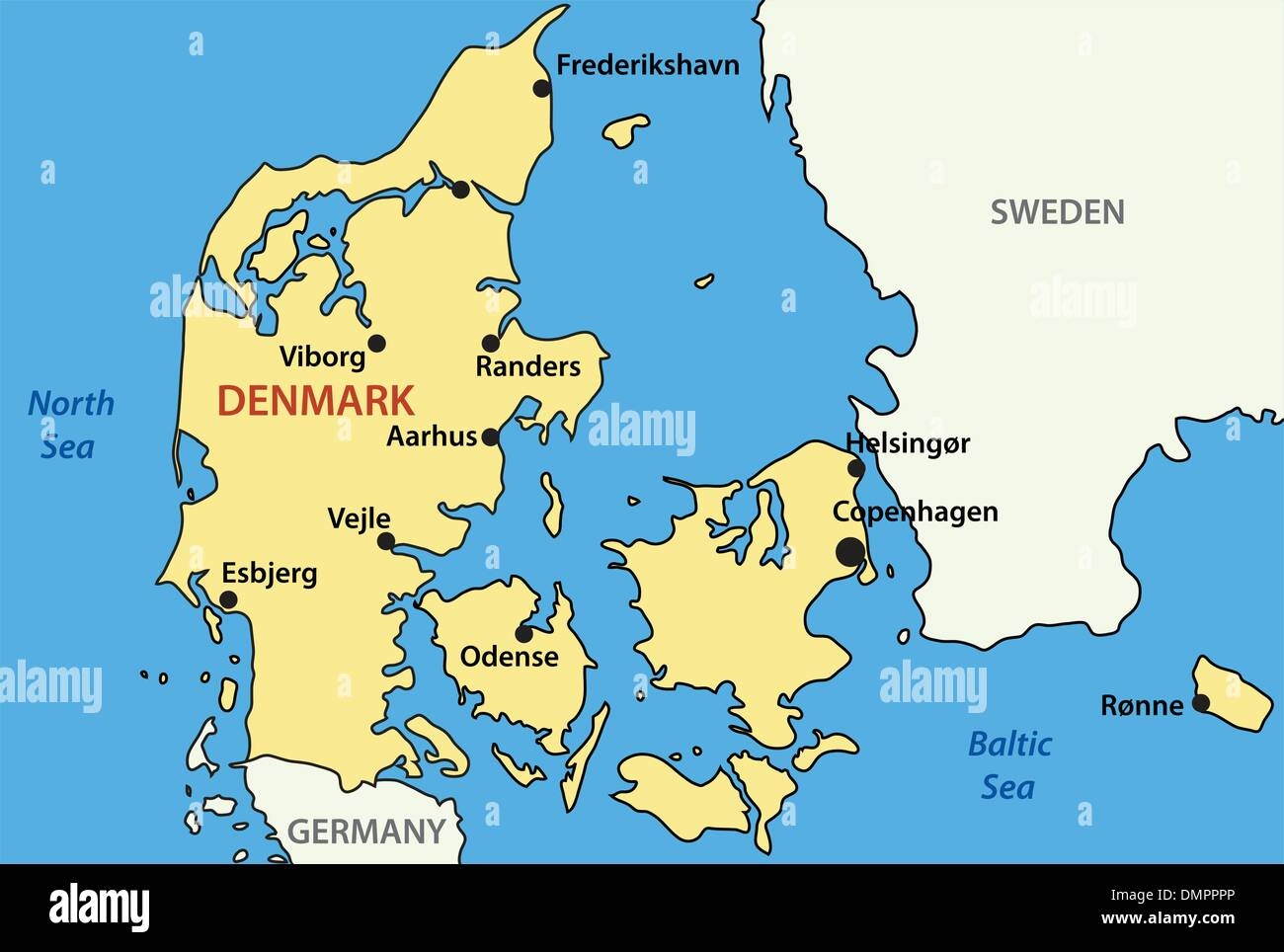 Printable Map Of Denmark