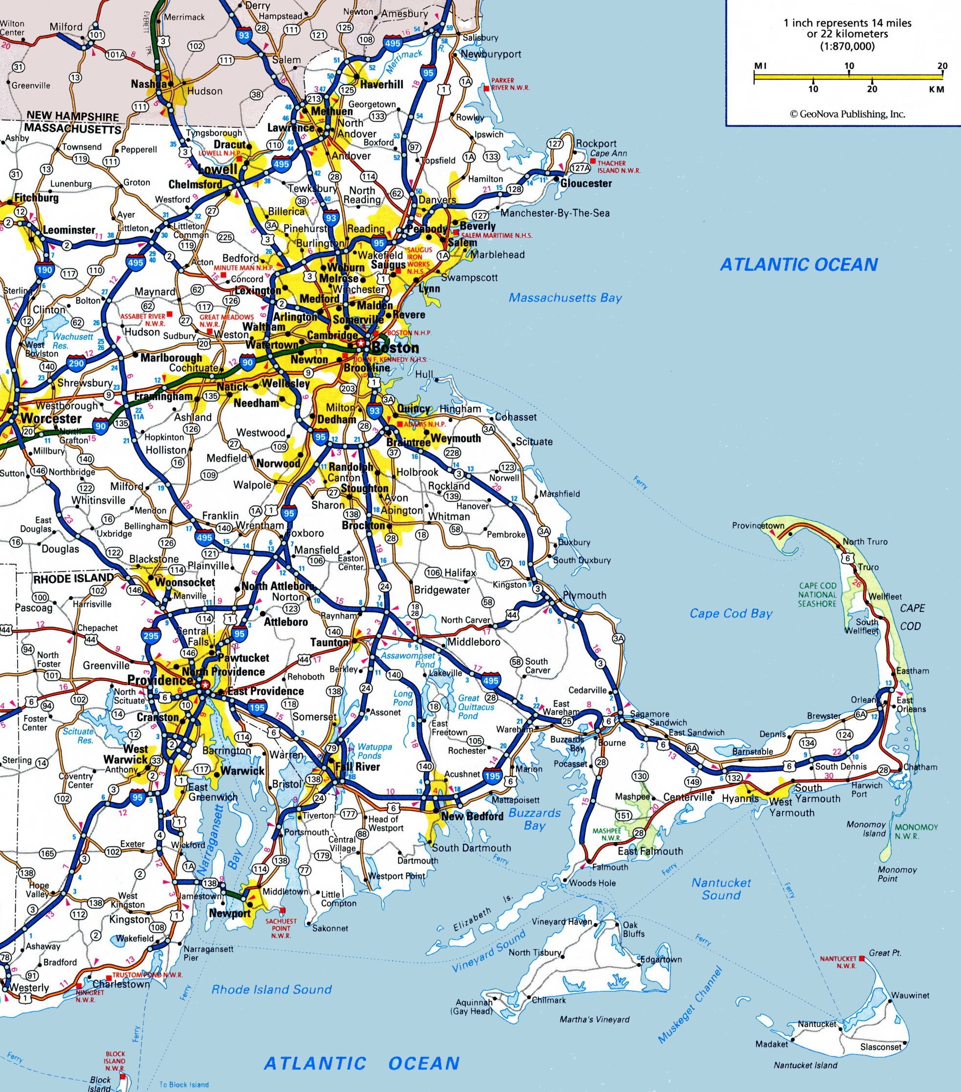 Printable Map Of Eastern Massachusetts