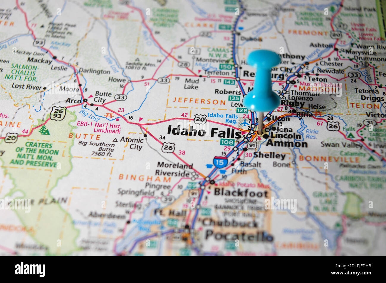Map Of Idaho Falls Hi res Stock Photography And Images Alamy