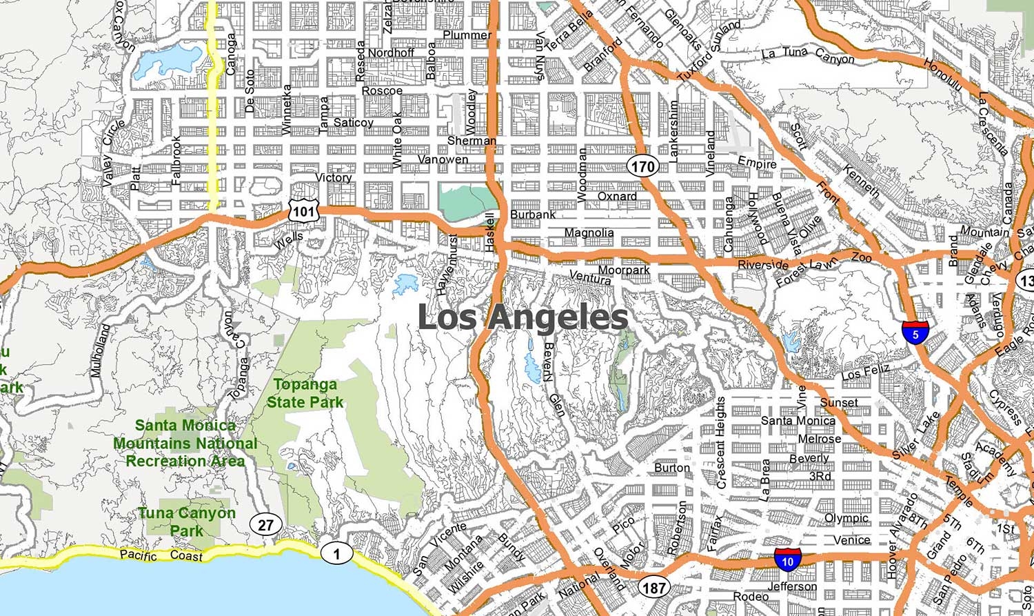 Map Of Los Angeles California GIS Geography Map Of Los Angeles California GIS Geography