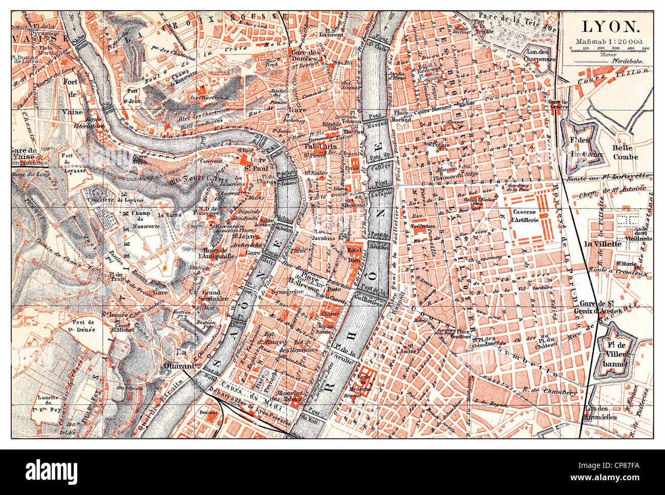 Printable Map Of Lyon France