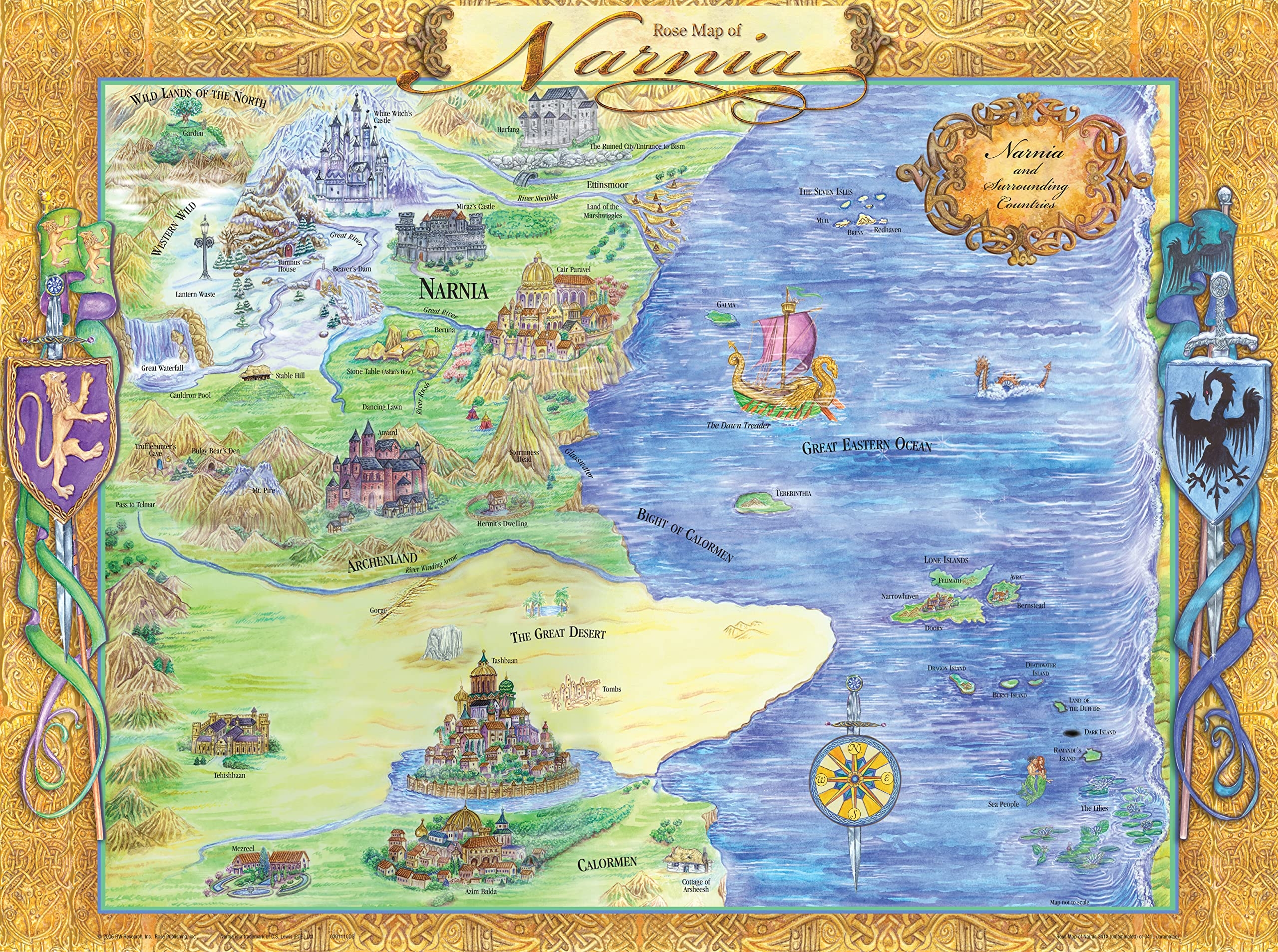 MAP OF NARNIA CHART 