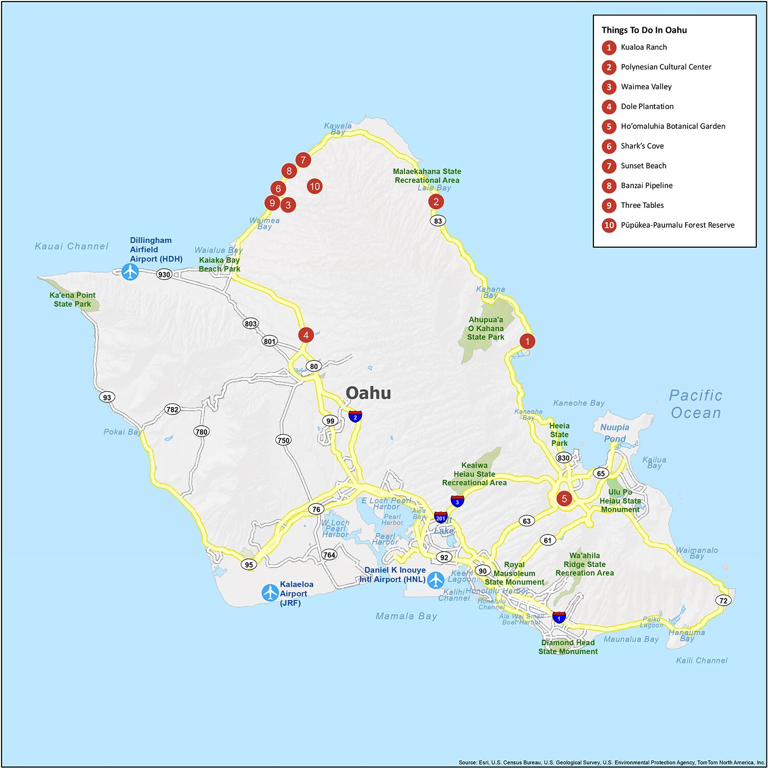 Printable Oahu Map