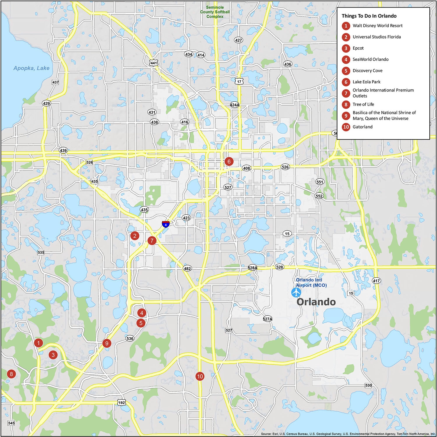 Map Of Orlando Florida GIS Geography