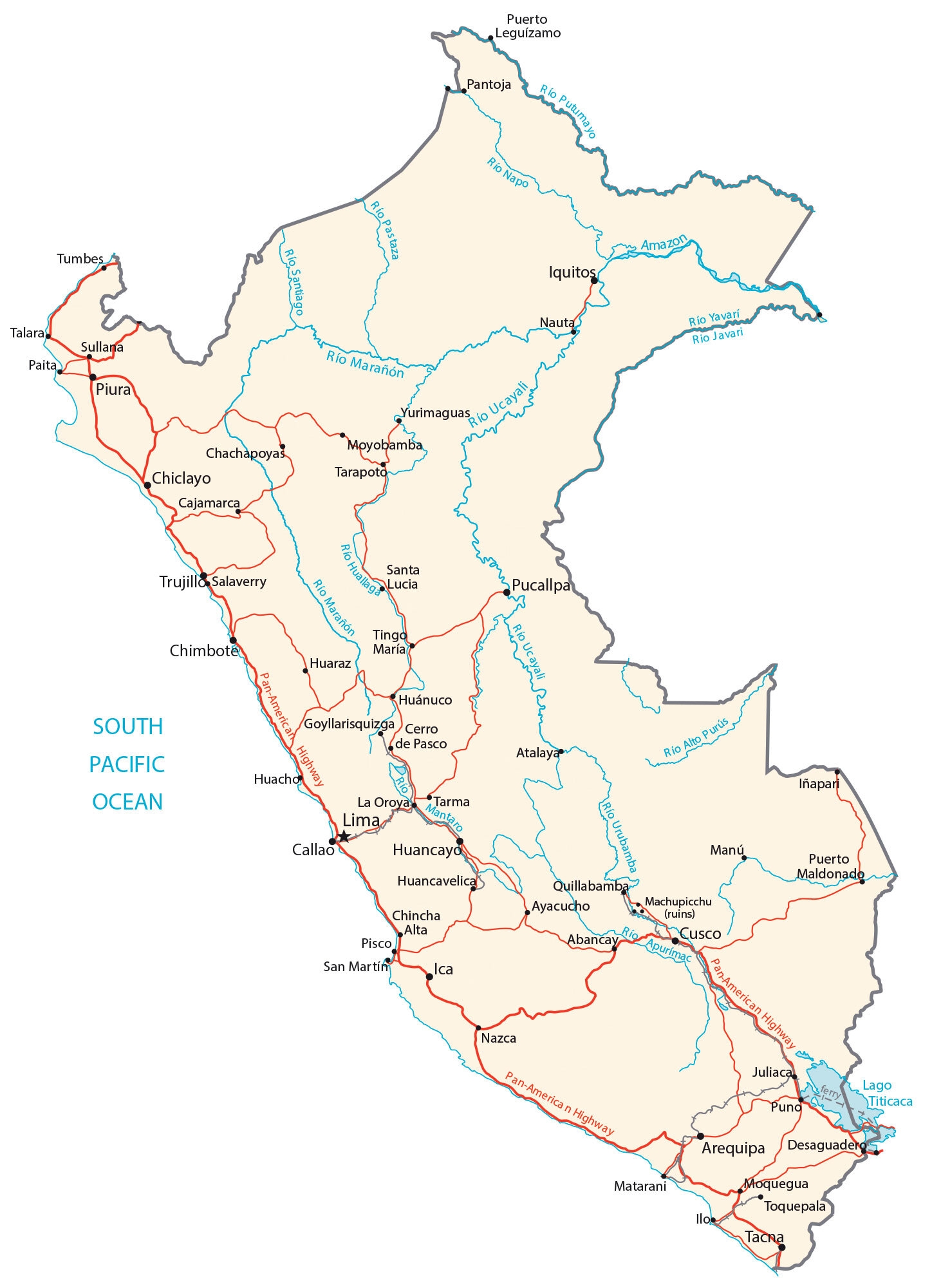 Map Of Peru GIS Geography Map Of Peru GIS Geography
