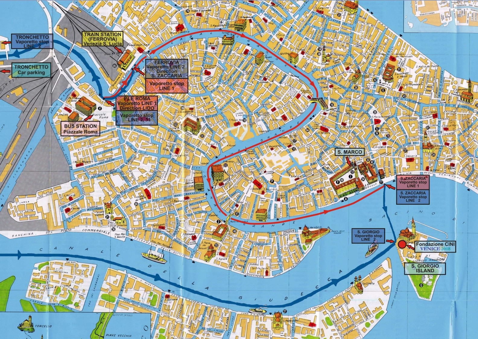 Printable Tourist Map Of Venice