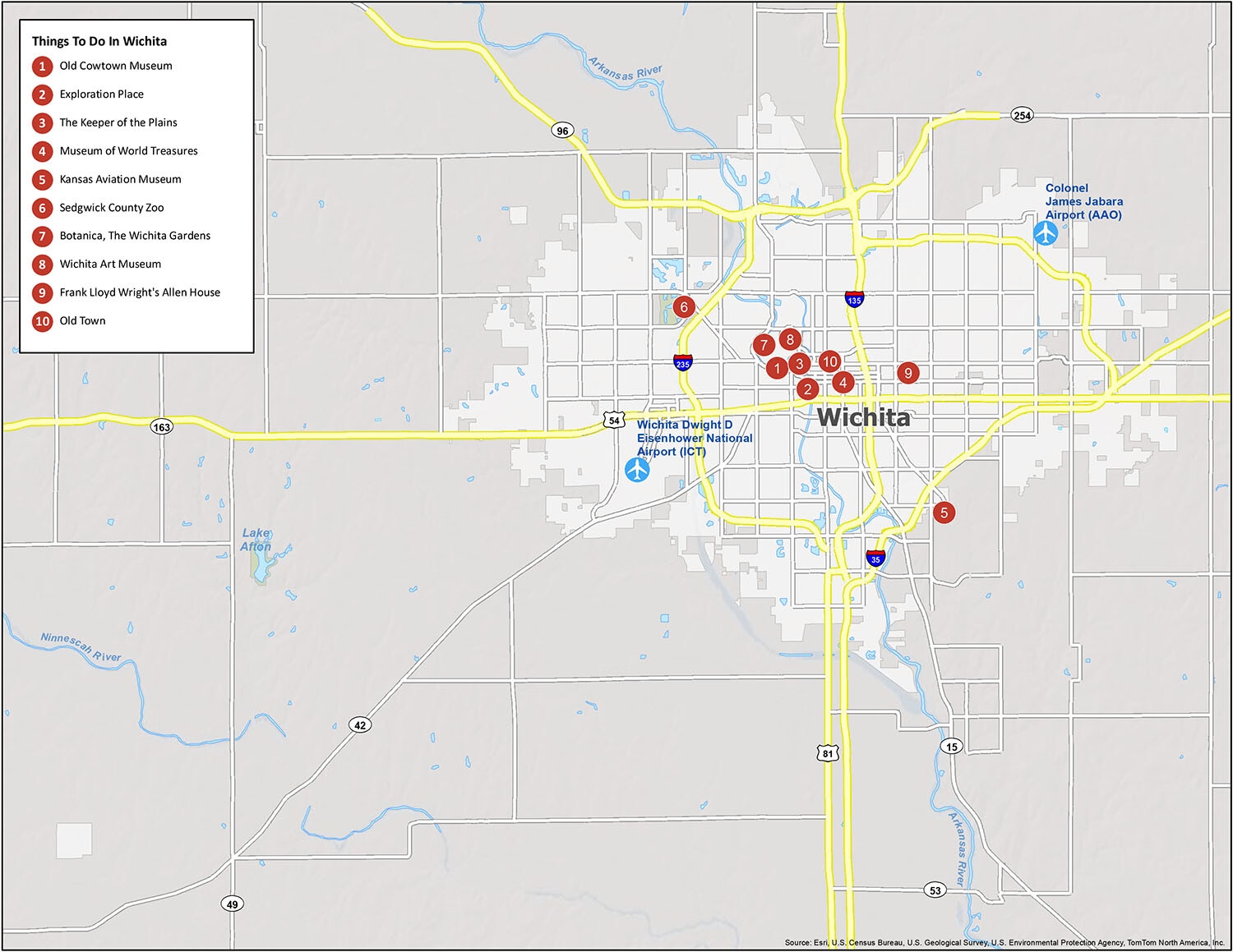 Map Of Wichita Kansas GIS Geography