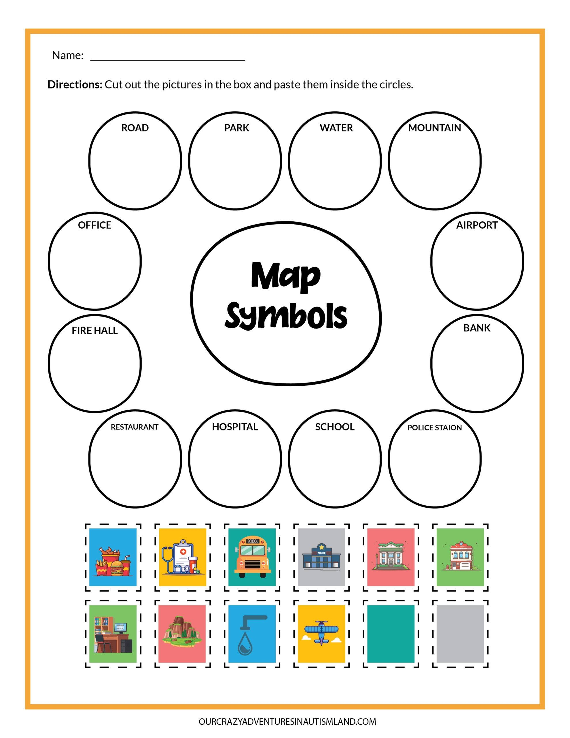 Map Skills Activity Printable Our Crazy Adventures In Autismland Map Skills Activity Printable Our Crazy Adventures In Autismland