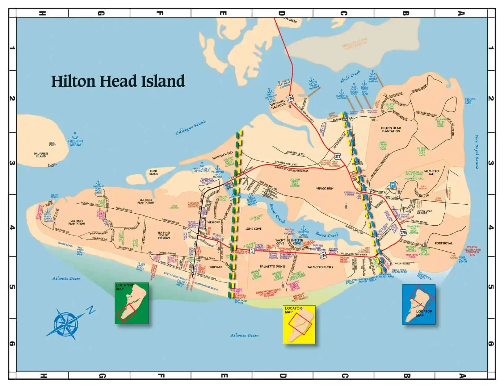 Printable Map Hilton Head