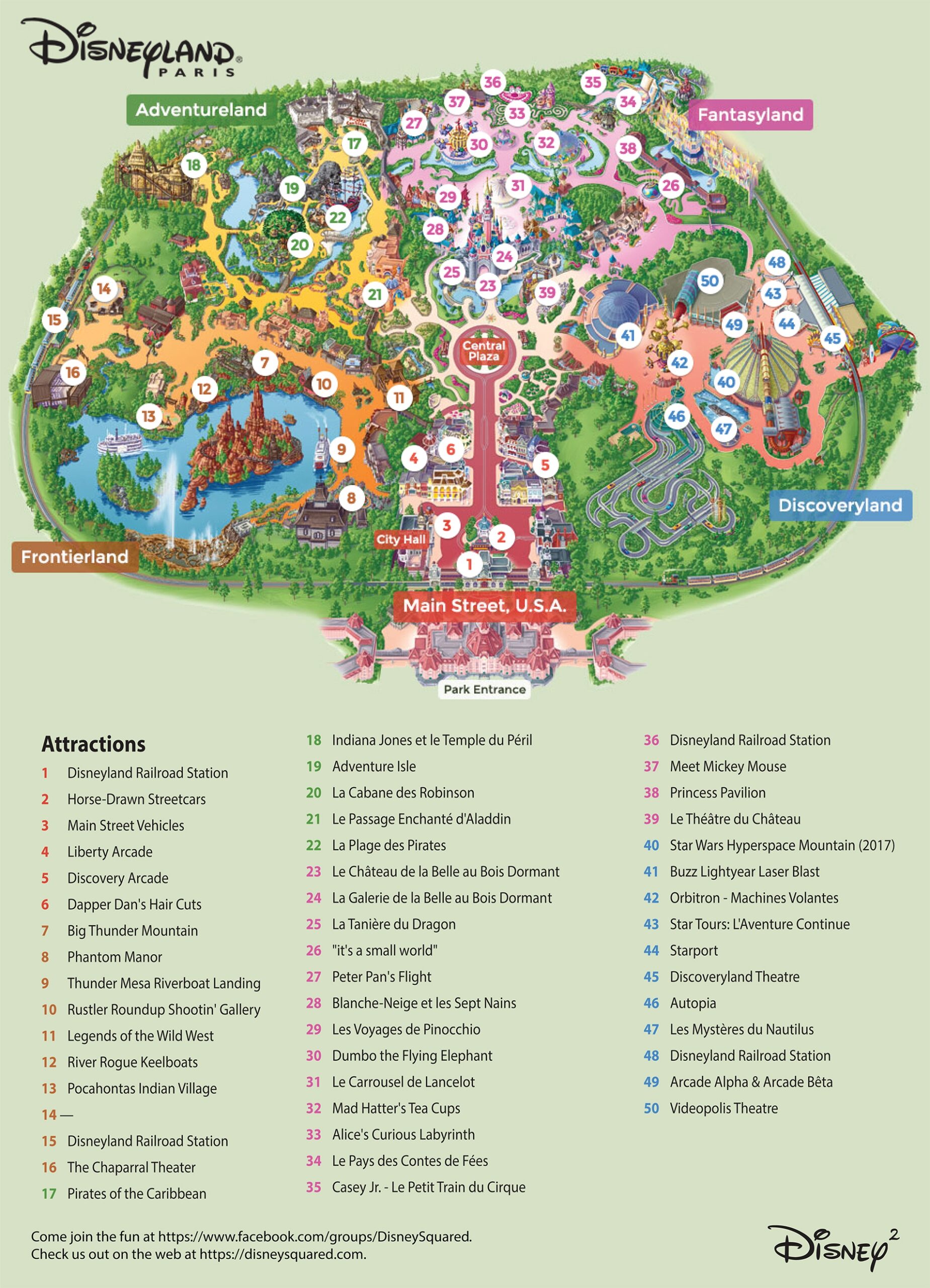 Maps Guides Disney Squared