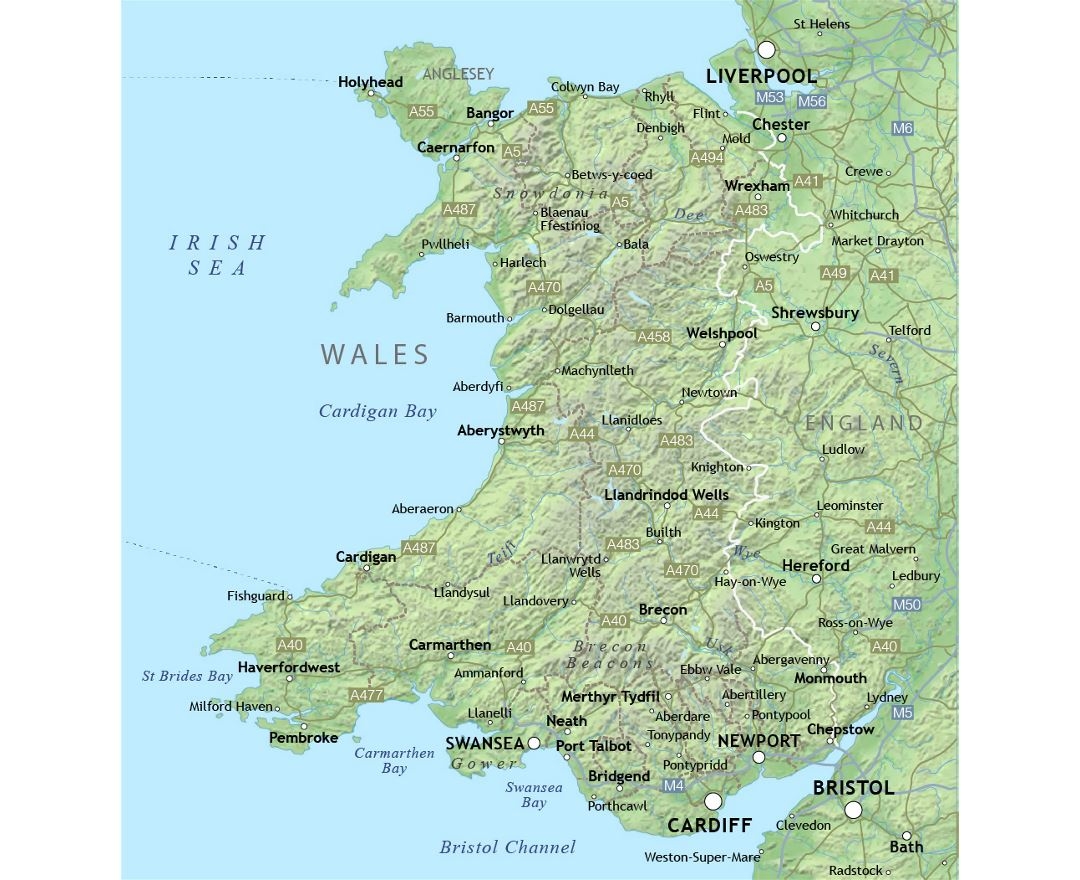 Maps Of Wales Collection Of Maps Of Wales United Kingdom Europe Mapsland Maps Of The World