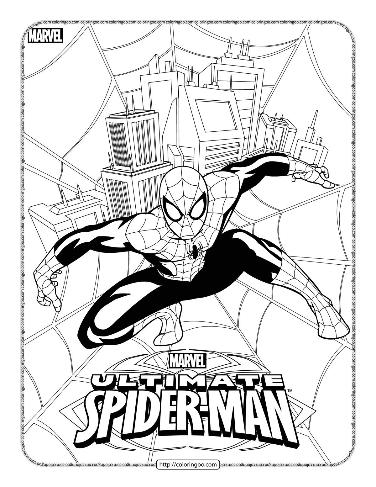 Spider Man Coloring Sheets Printable