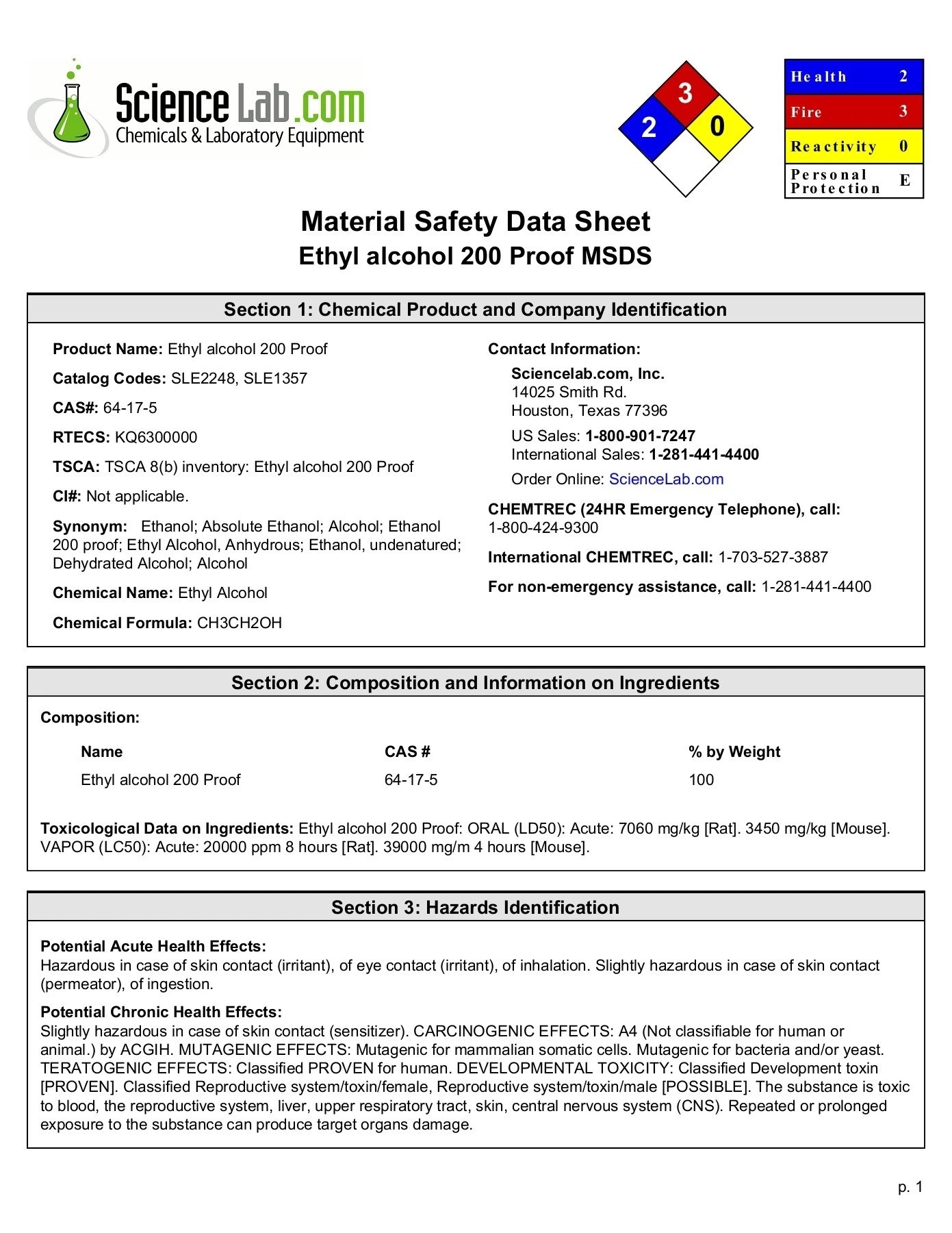 Material Safety Data Sheet ScienceLab Flipbook By 55228 FlipHTML5