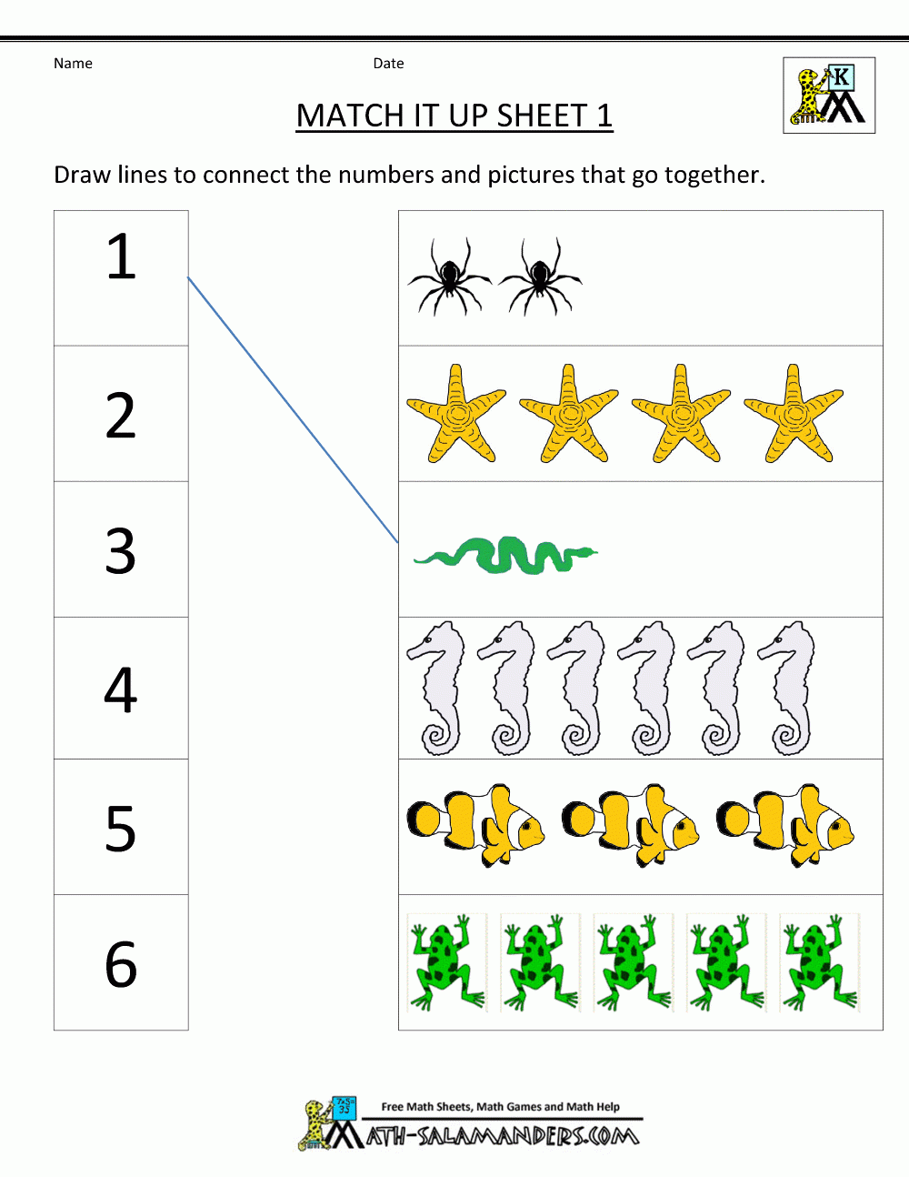 Free Printable Math Sheets For Kindergarten