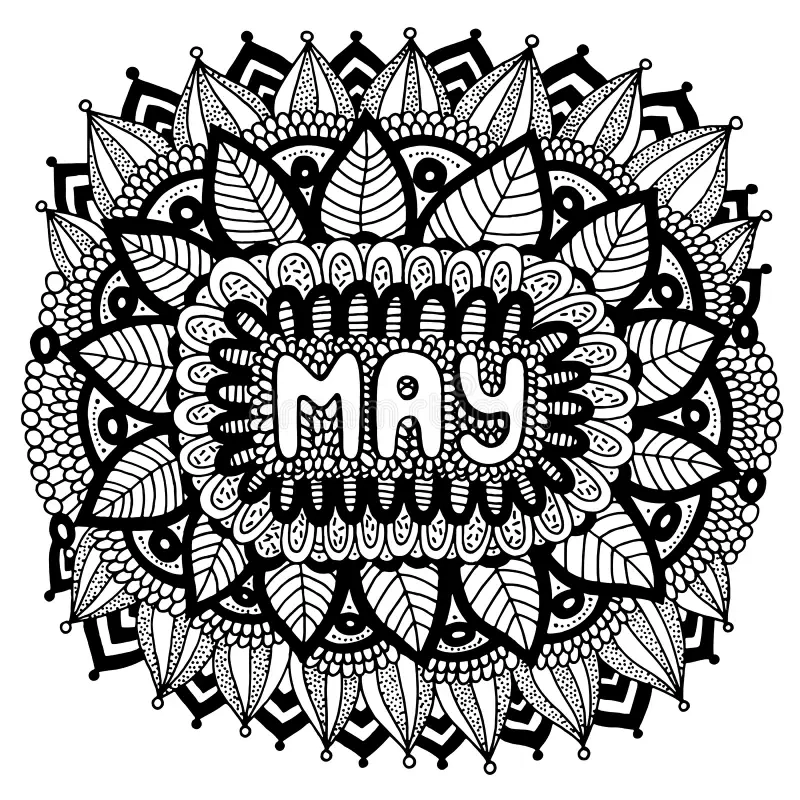 Free Printable May Coloring Sheets