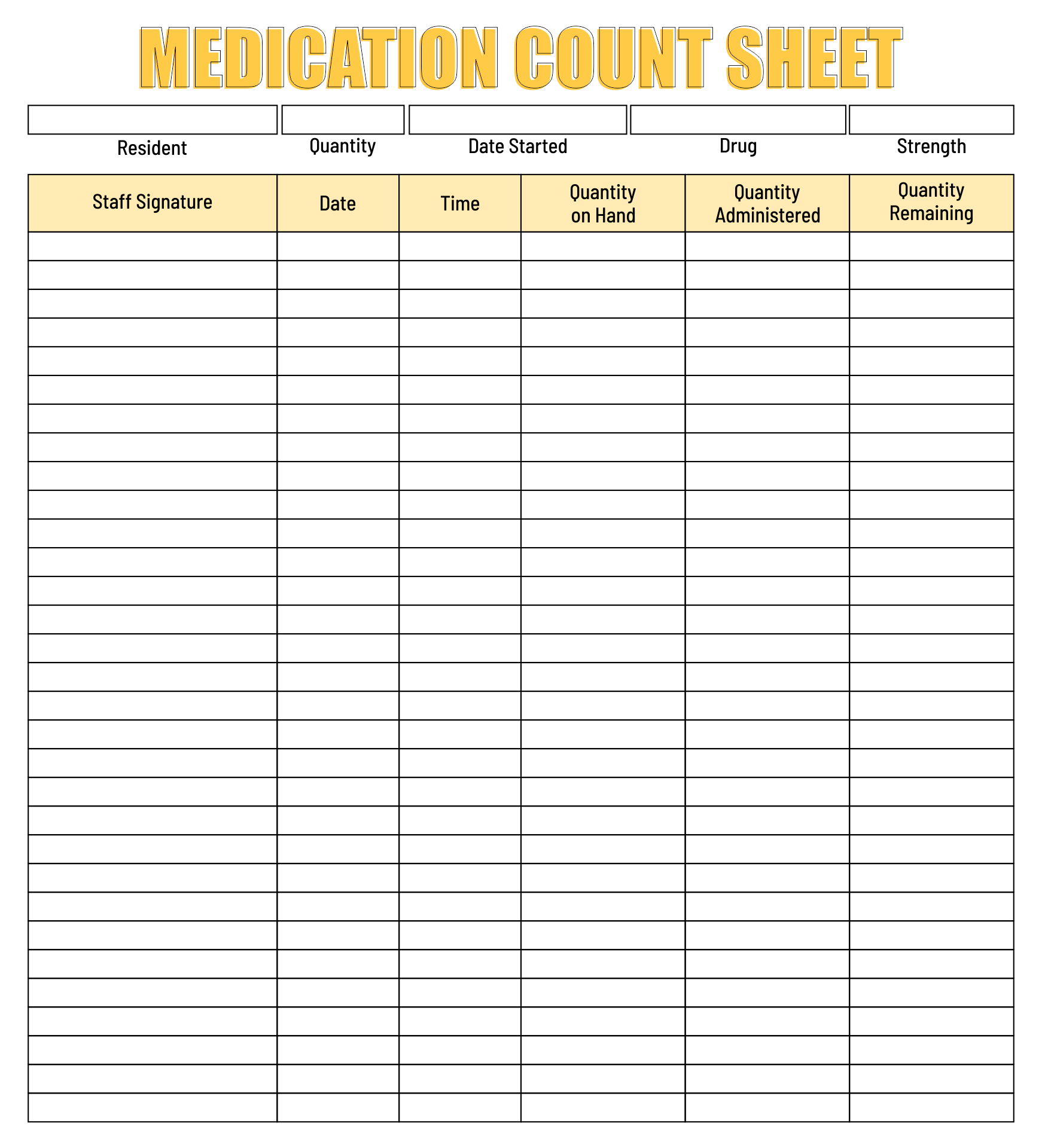 Medication Sheet 10 Free PDF Printables Printablee