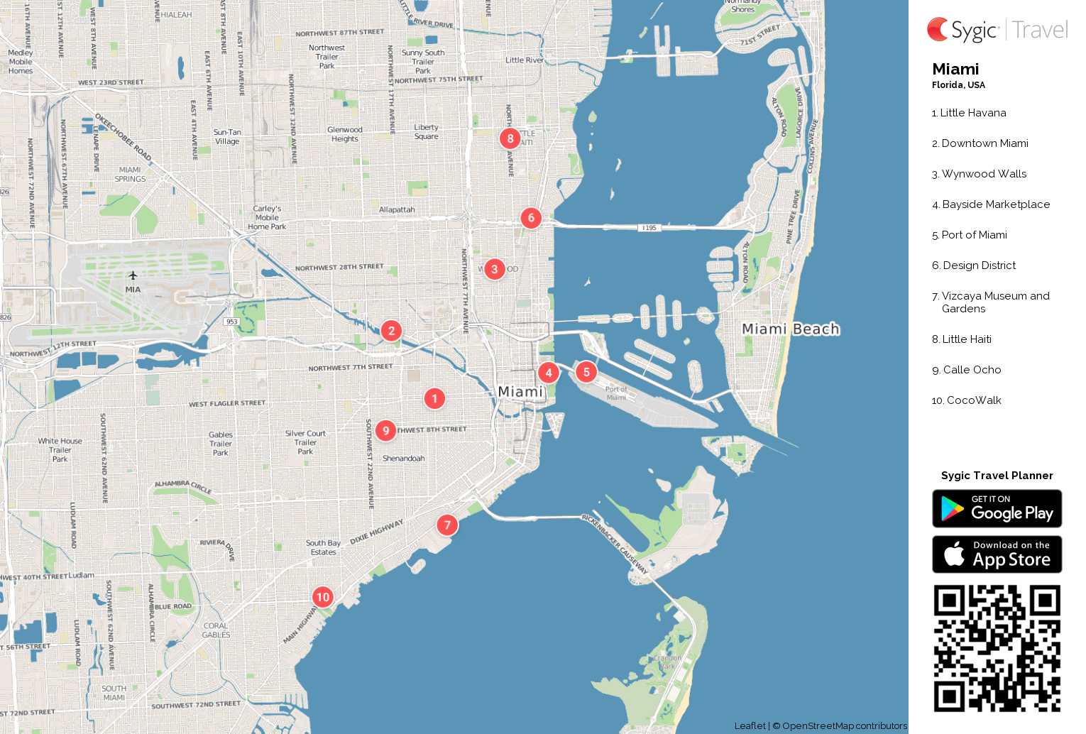 Miami Printable Tourist Map Tripomatic