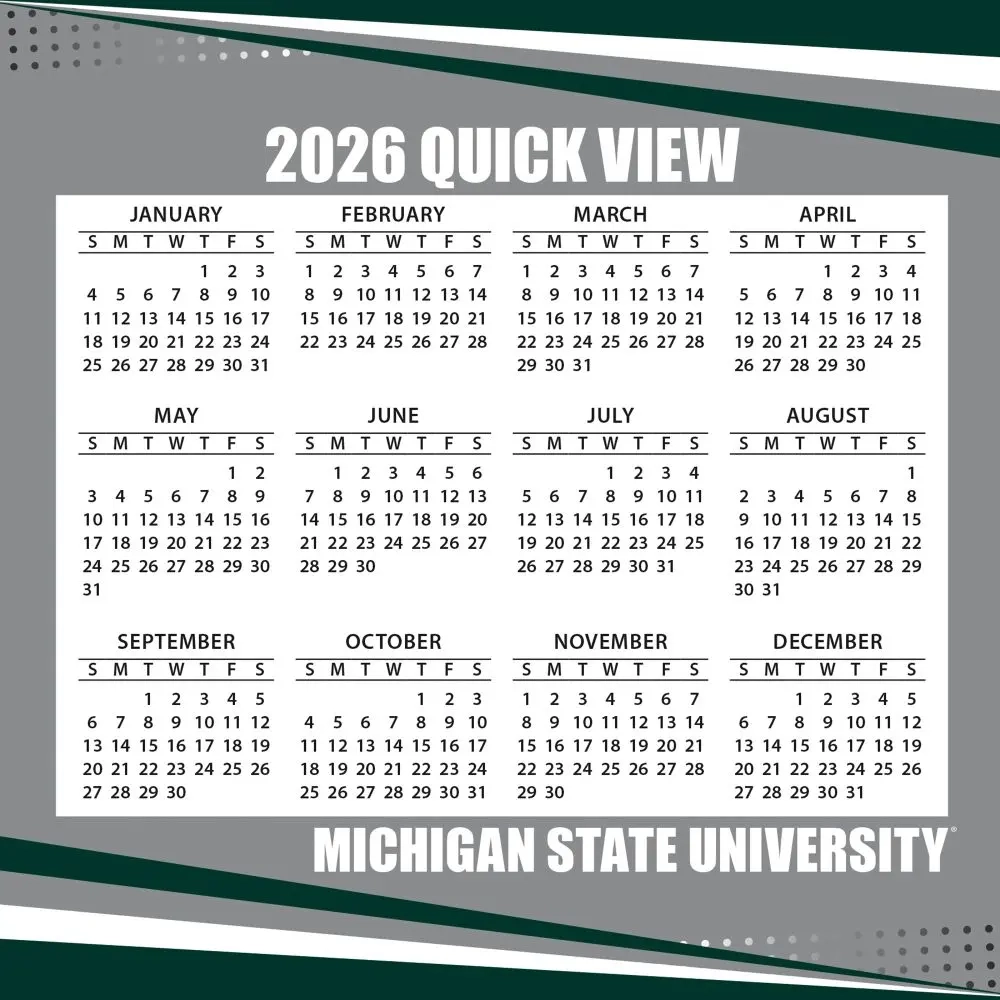 Michigan State Spartans 2026 Desk Calendar Calendars